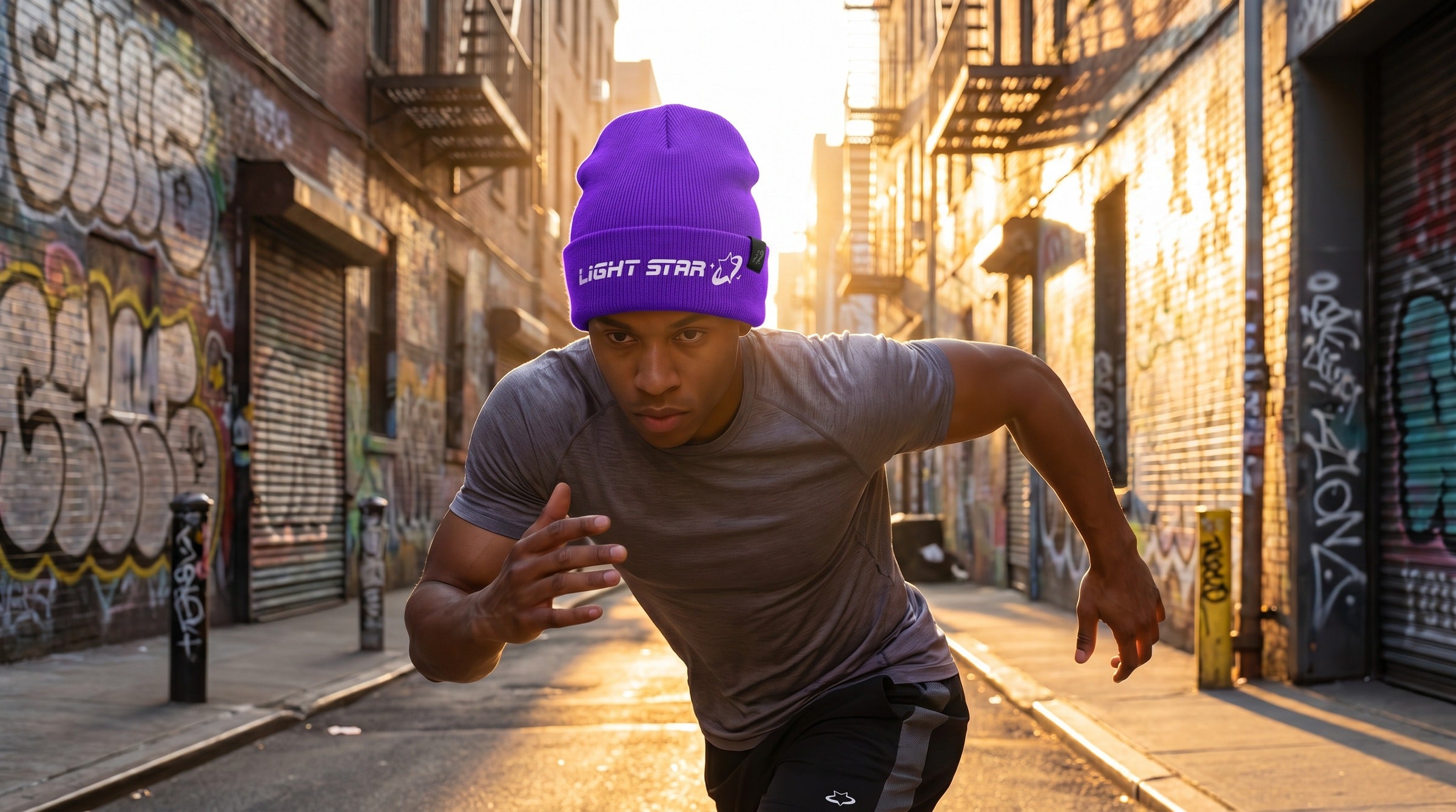 Apex Beanie lifestyle - Electric Purple