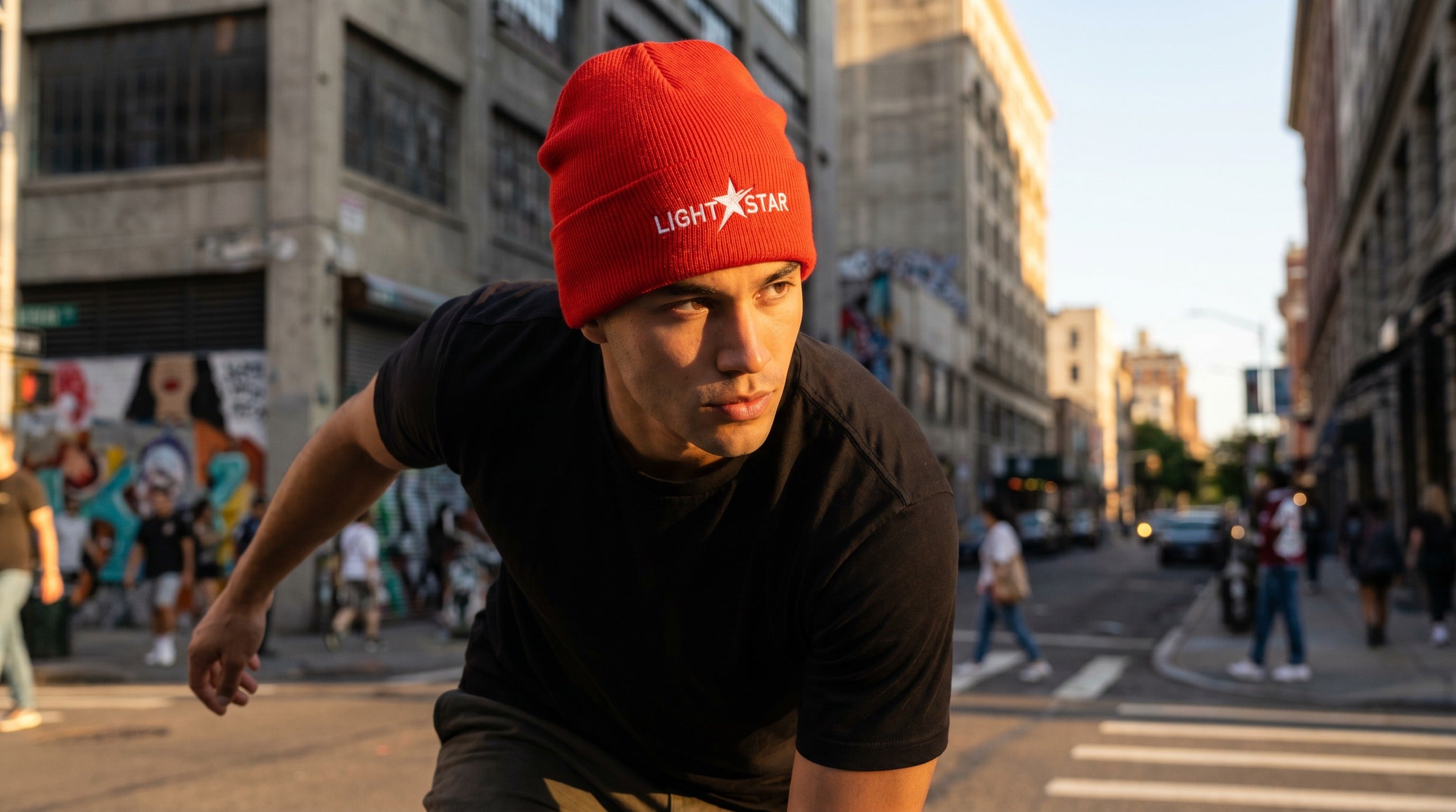 Apex Beanie lifestyle - Flame Red
