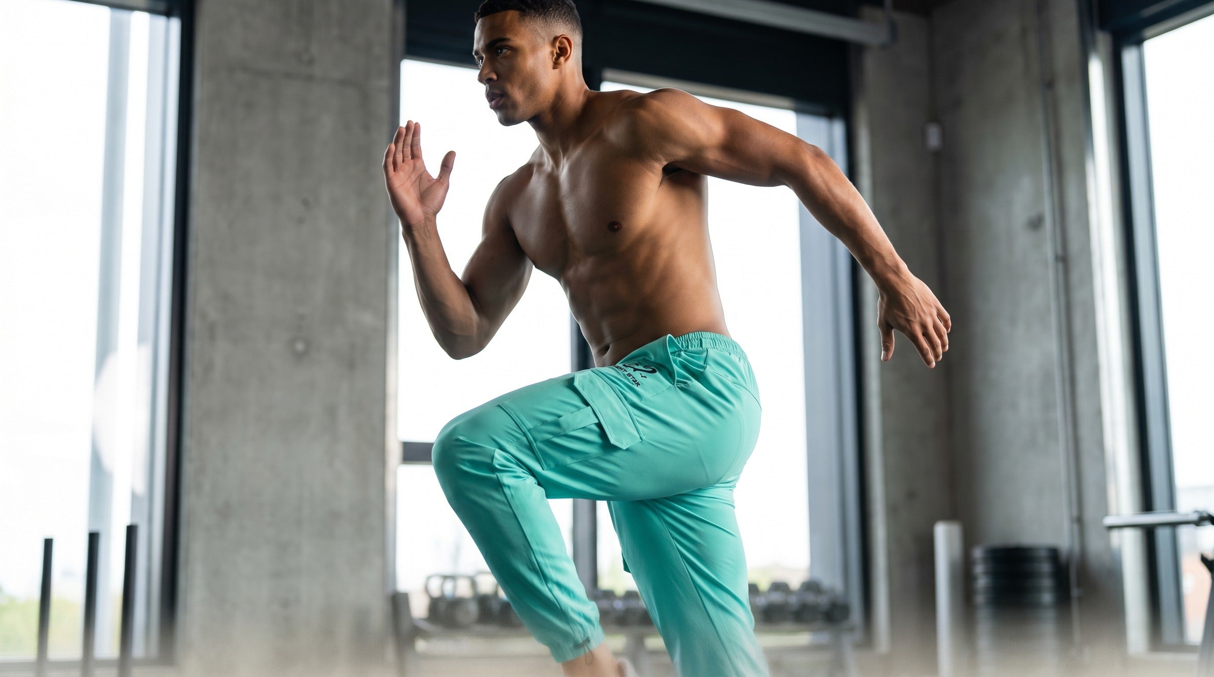 Apex Cargo Joggers lifestyle - Aqua Mint