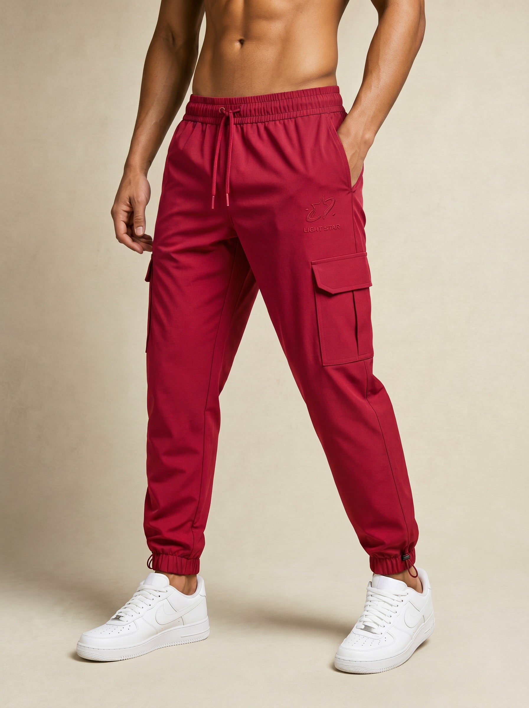 Apex Cargo Joggers - Crimson