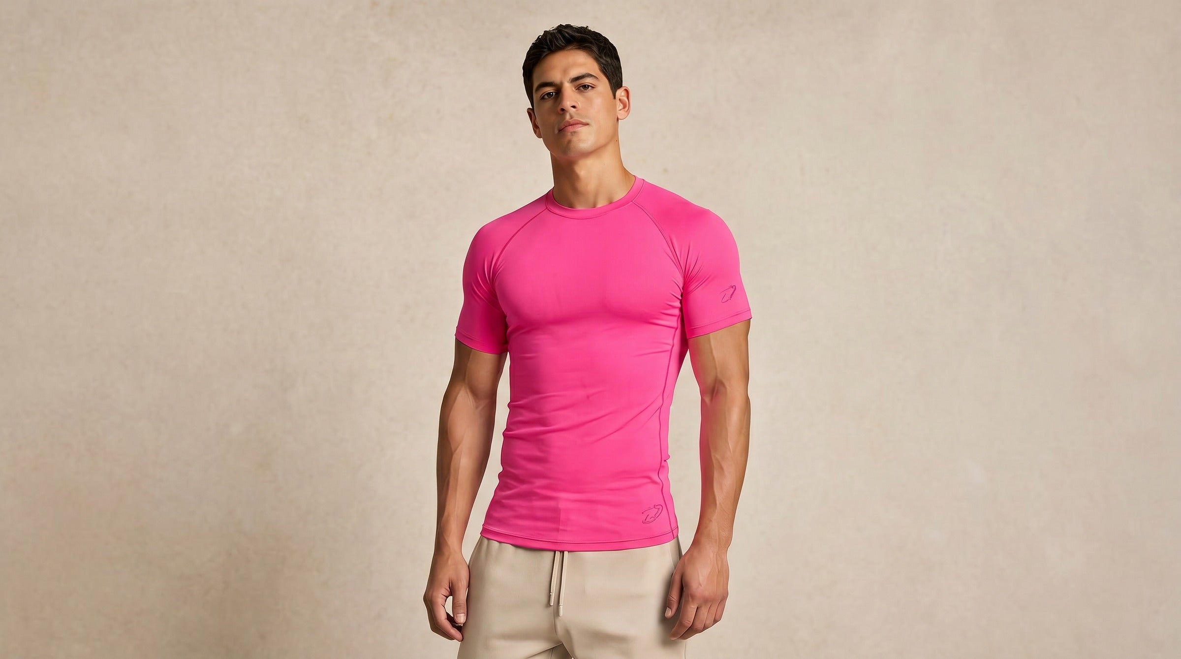 Apex Compression Tee lifestyle - Hot Pink