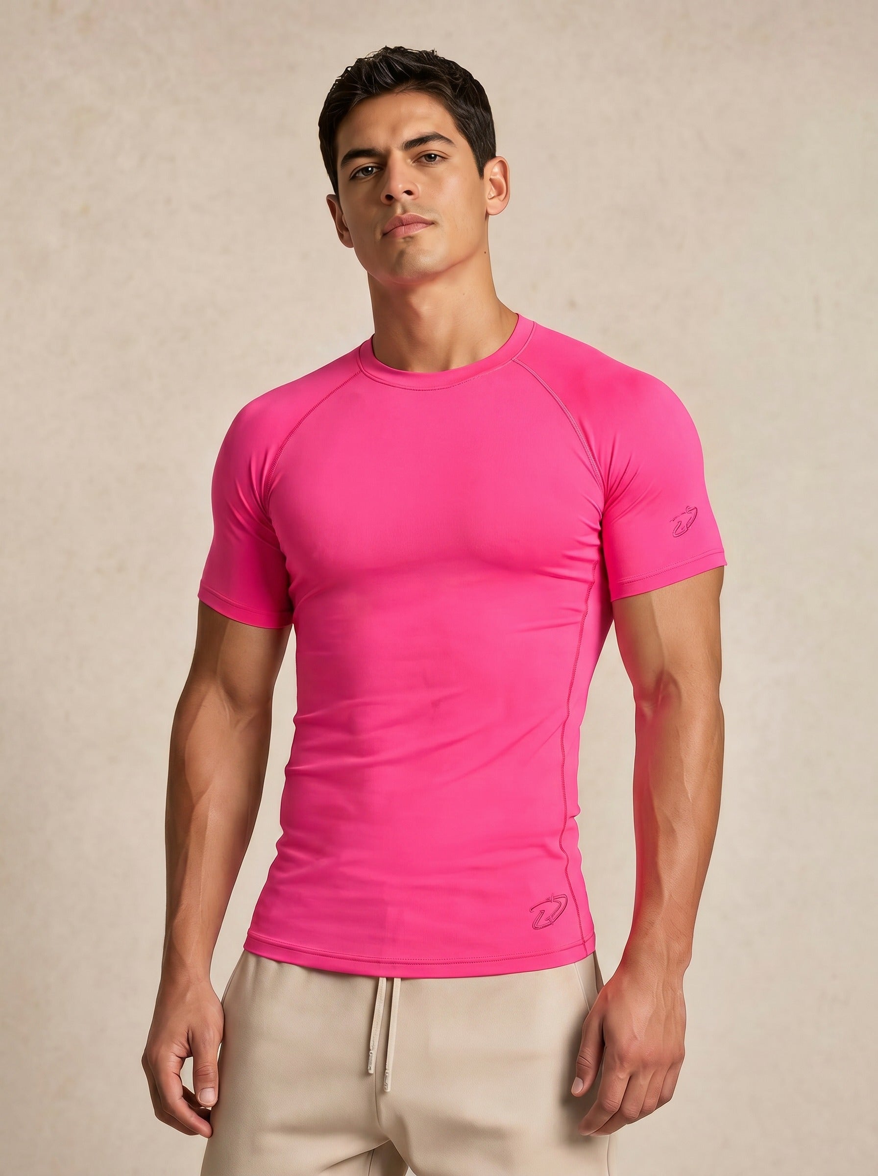 Apex Compression Tee - Hot Pink