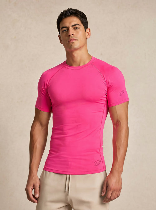 Apex Compression Tee - Hot Pink