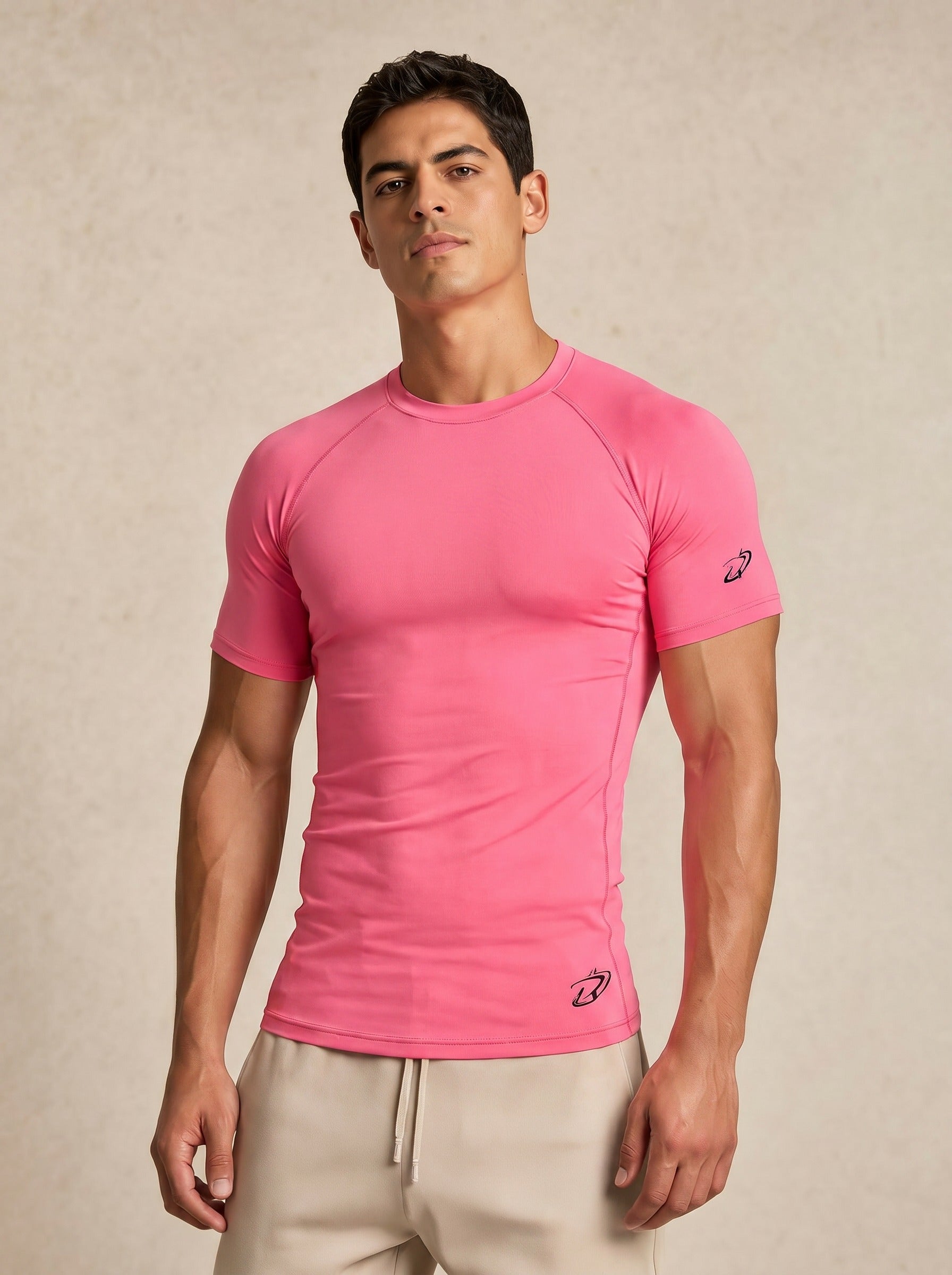 Apex Compression Tee - Rose Pink