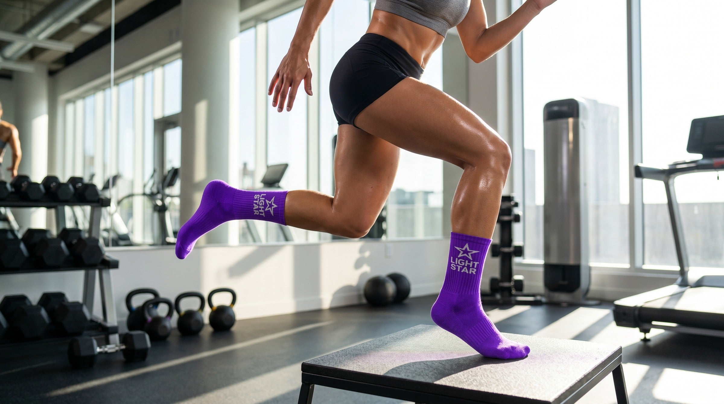 Apex Crew Socks 3-Pack lifestyle - Electric Purple
