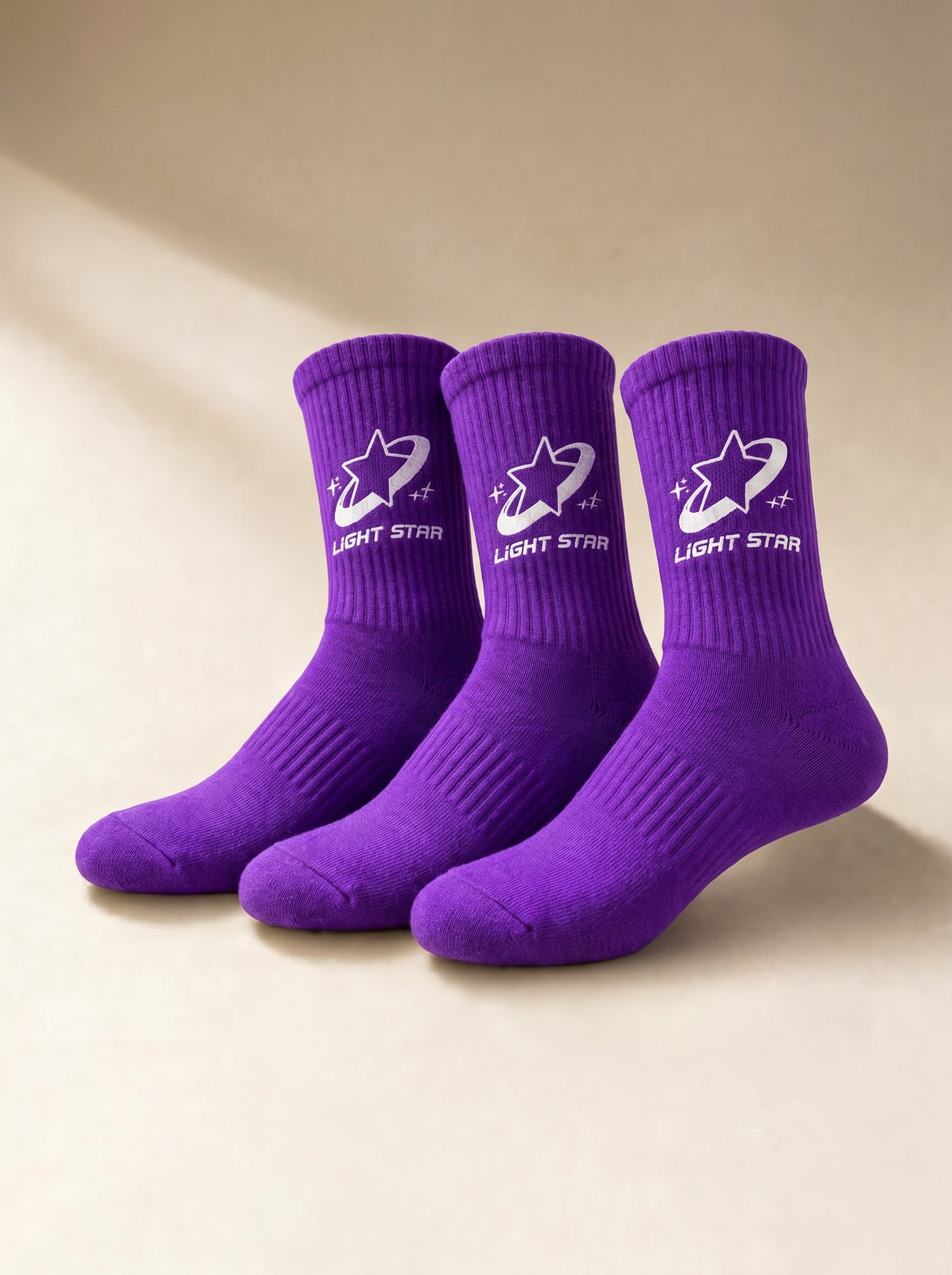 Apex Crew Socks 3-Pack - Electric Purple