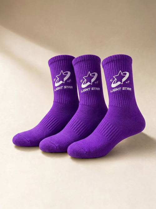 Apex Crew Socks 3-Pack - Electric Purple