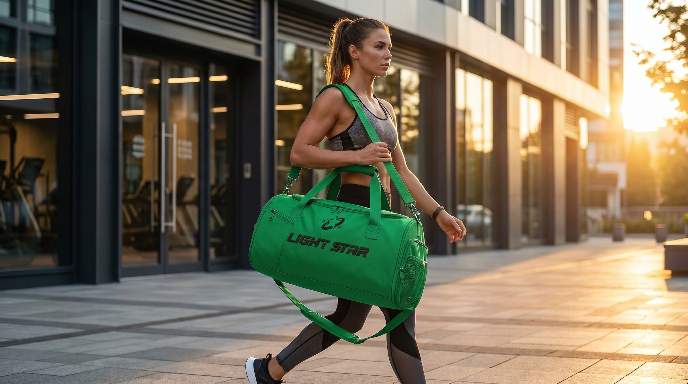 Apex Gym Bag lifestyle - Kelly Green