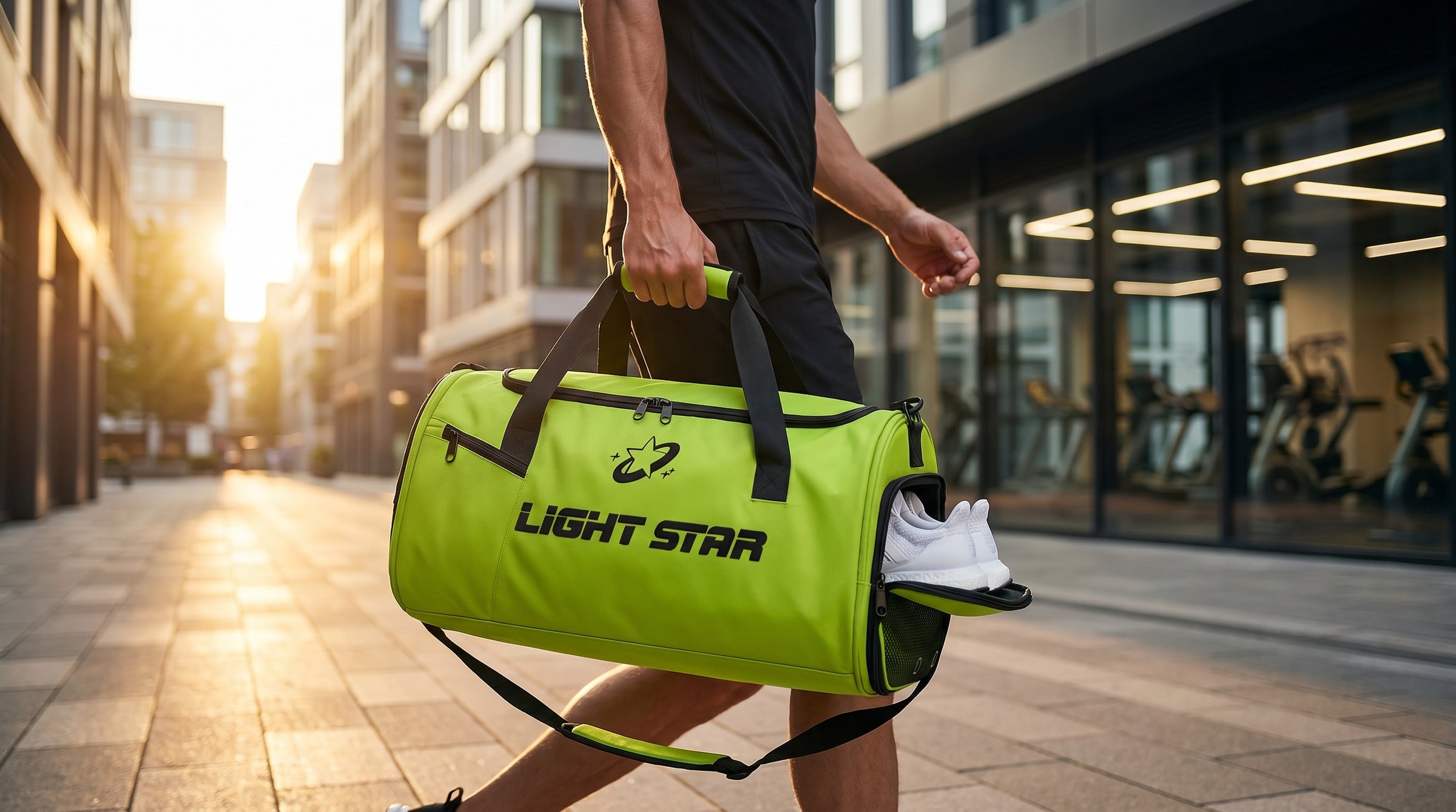 Apex Gym Bag lifestyle - Lime Green