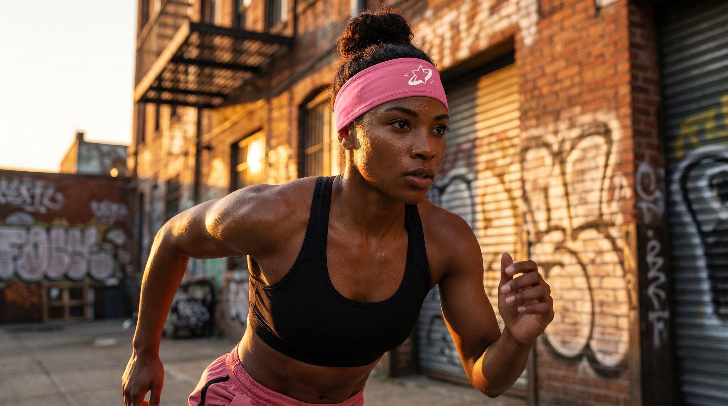 Apex Headband lifestyle - Rose Pink