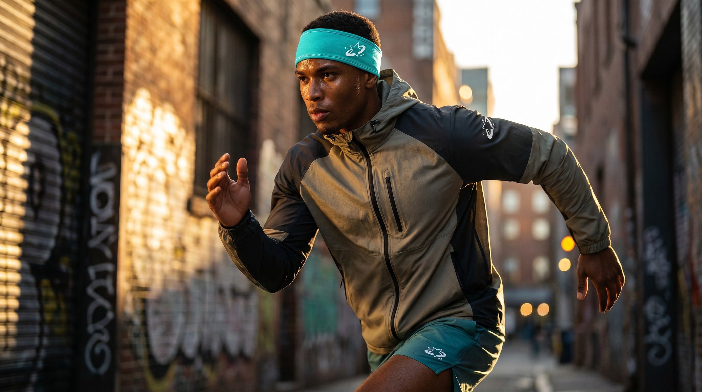 Apex Headband lifestyle - Turquoise