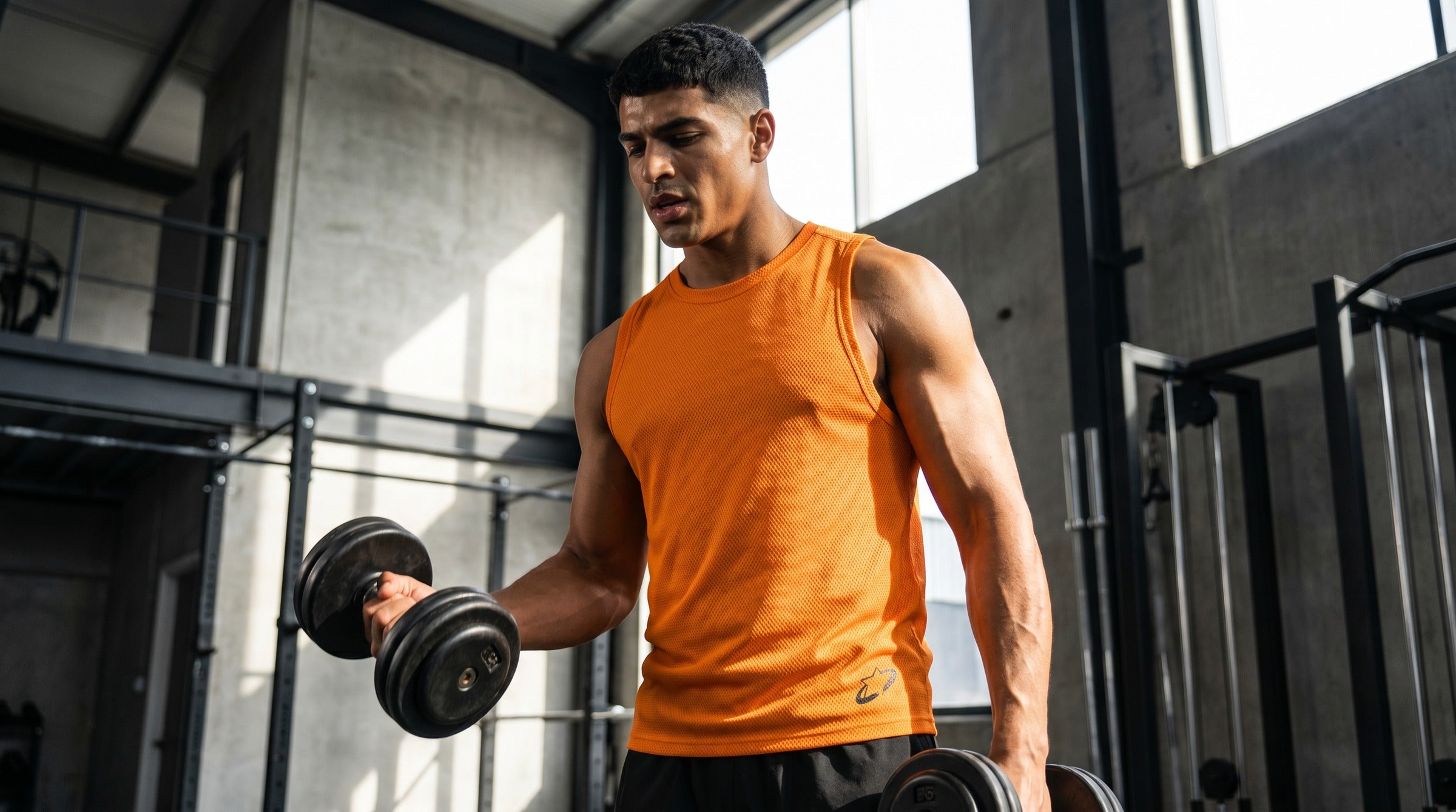 Apex Mesh Tank lifestyle - Tangerine