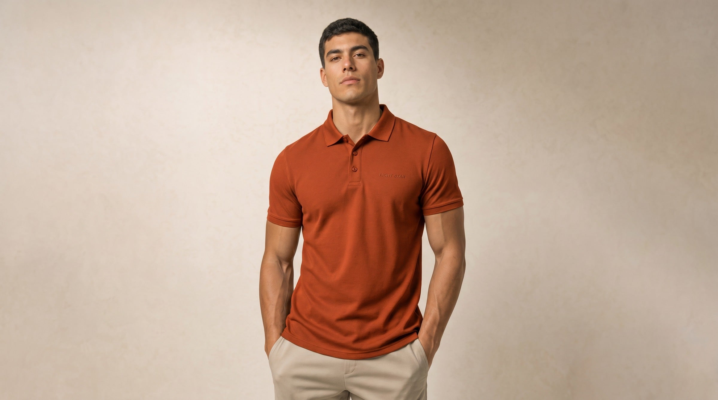 Apex Polo Performance lifestyle - Burnt Sienna