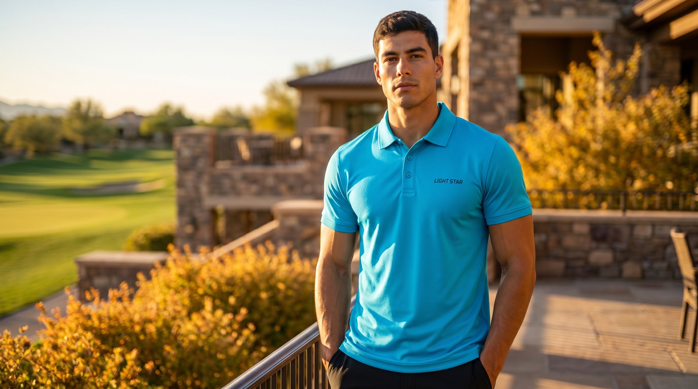 Apex Polo Performance lifestyle - Cyan