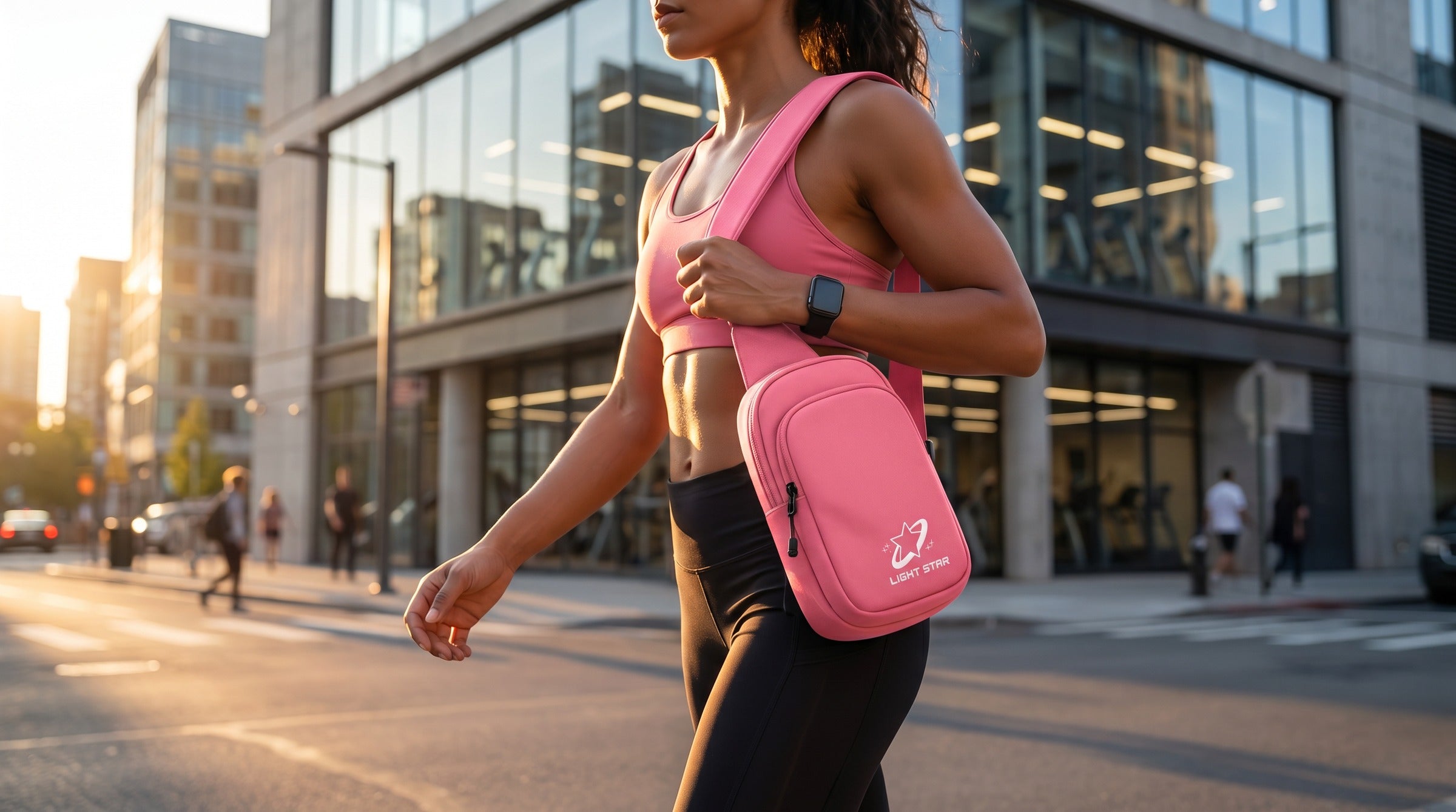 Apex Sling Bag lifestyle - Rose Pink