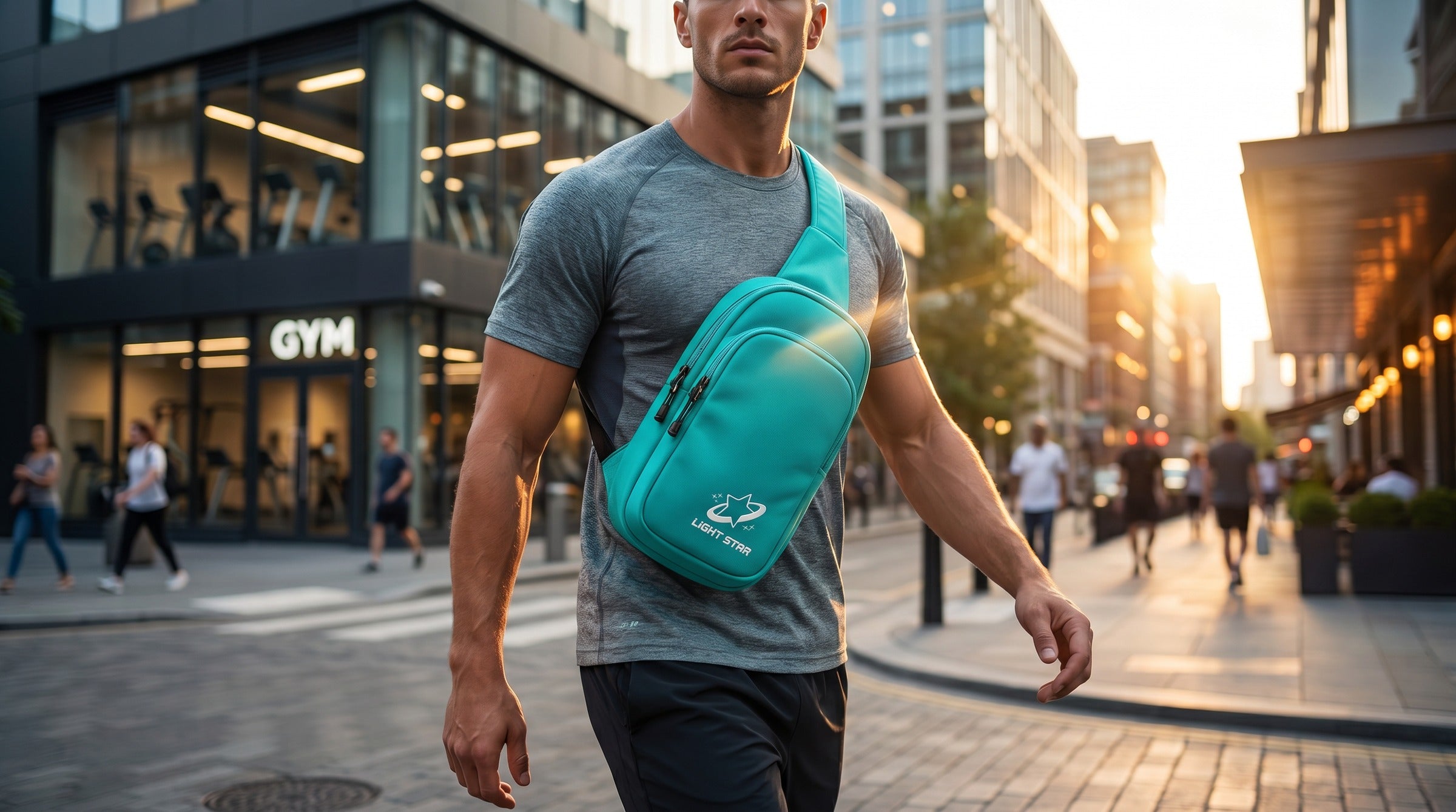 Apex Sling Bag lifestyle - Turquoise