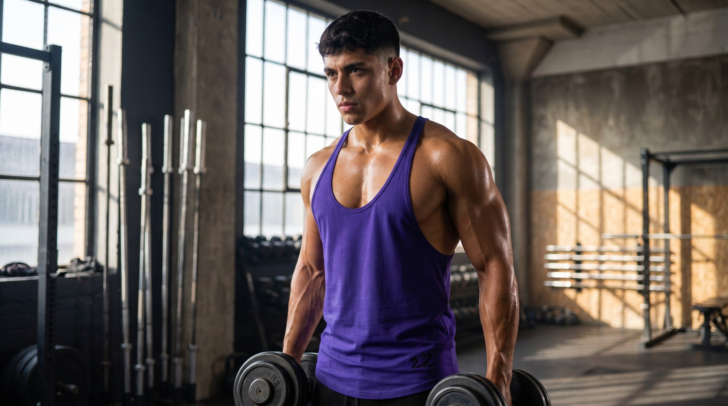 Apex Stringer Vest lifestyle - Indigo Violet
