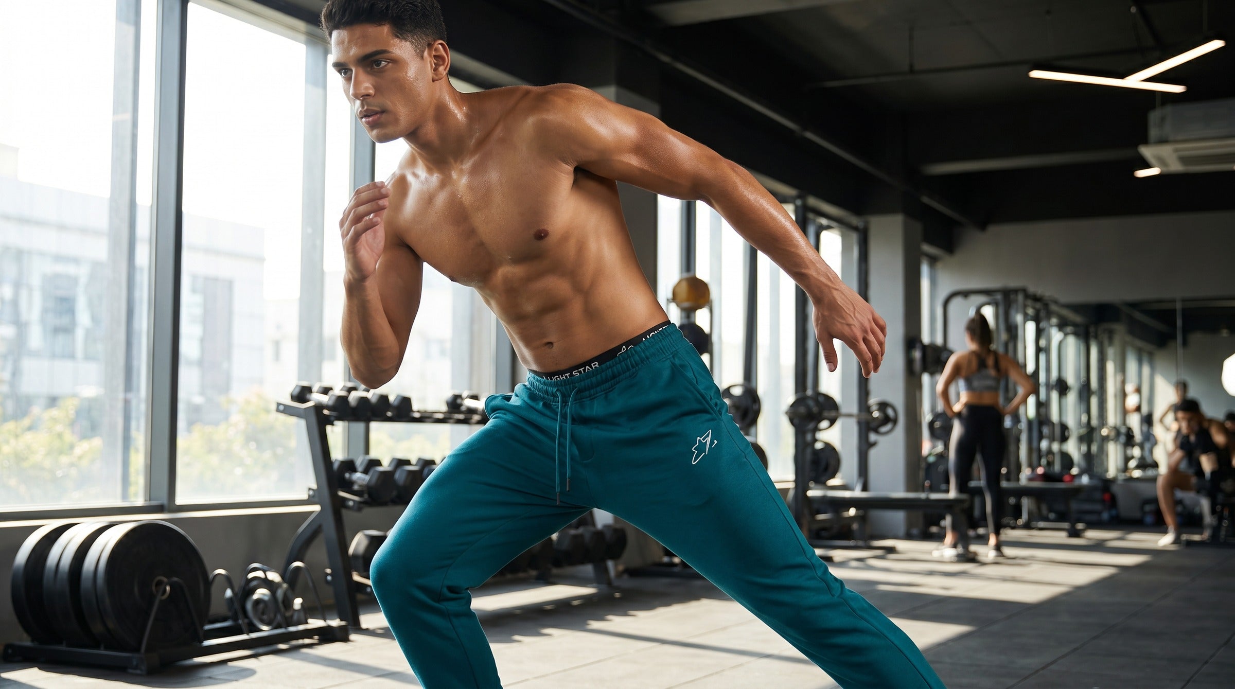 Apex Tapered Joggers lifestyle - Deep Teal