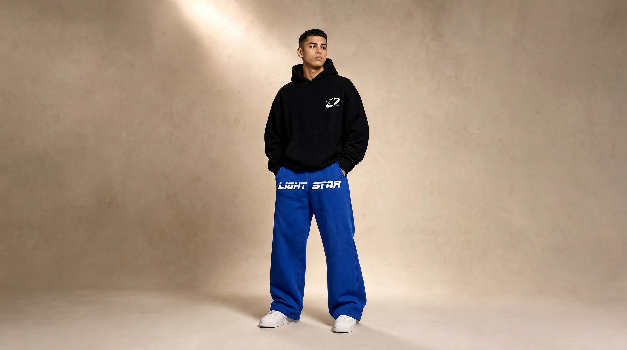 Apex Wide Sweatpants lifestyle - Cobalt Blue