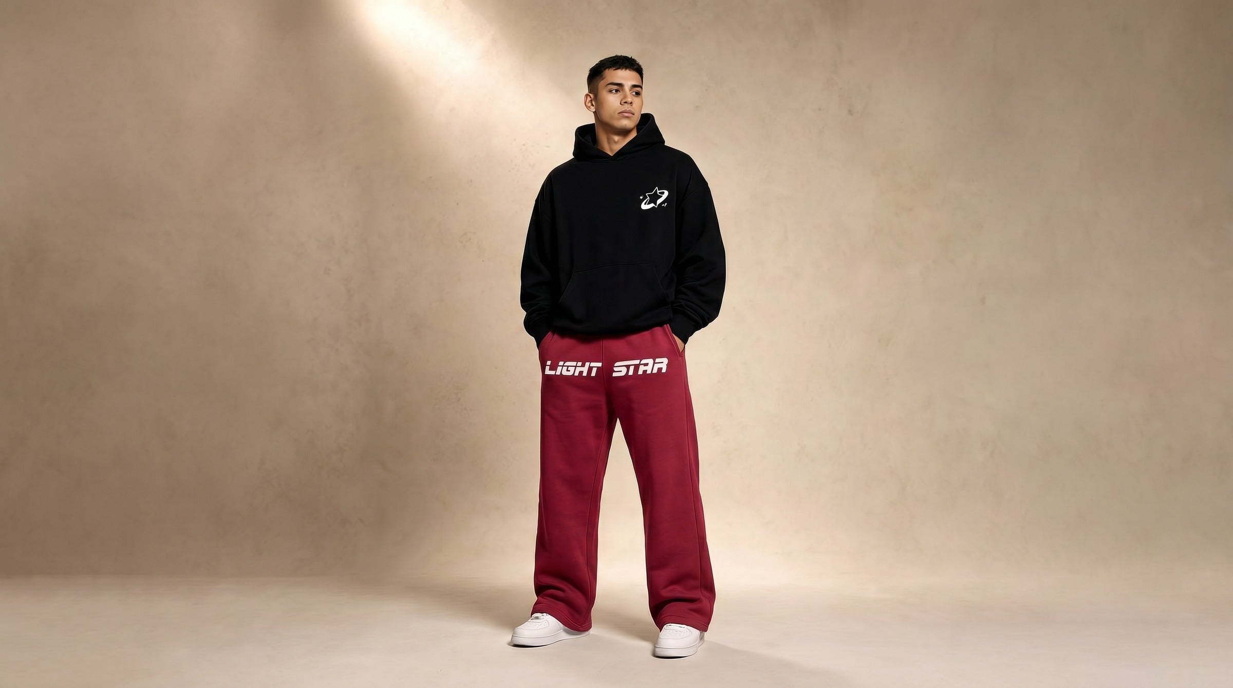 Apex Wide Sweatpants lifestyle - Ruby