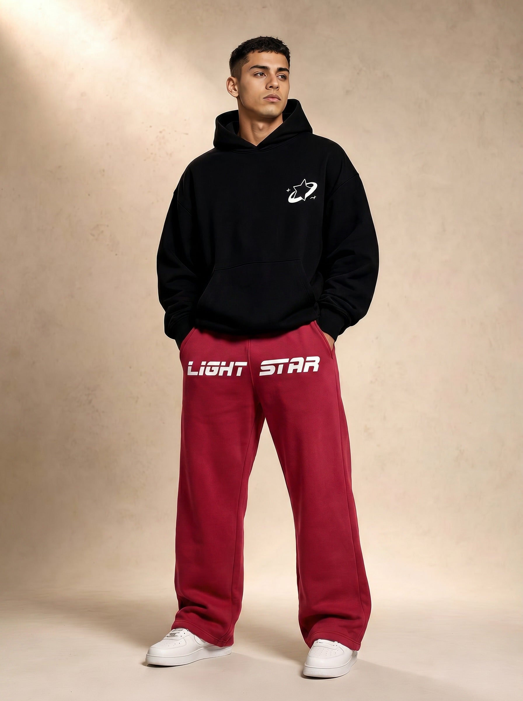 Apex Wide Sweatpants - Ruby