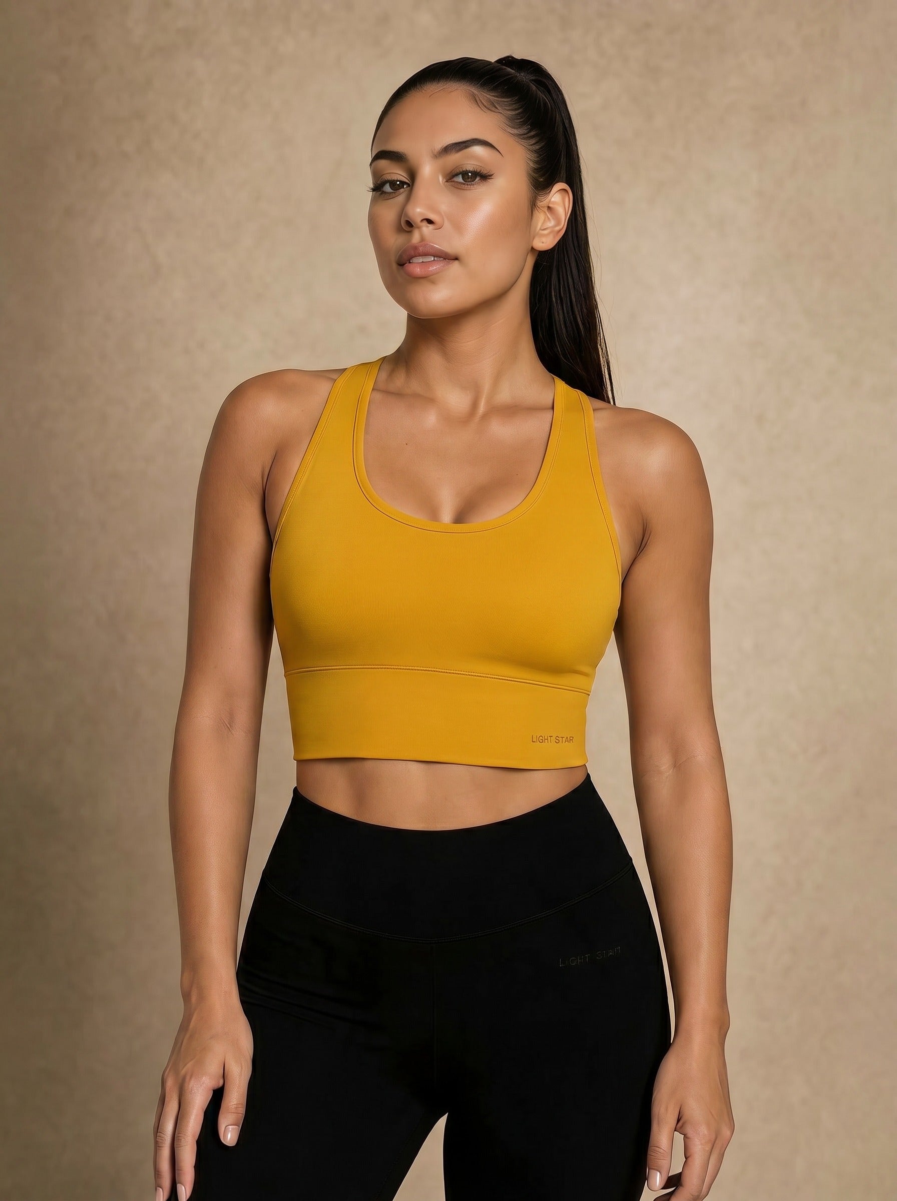 Aurora Longline Bra - Mustard Yellow