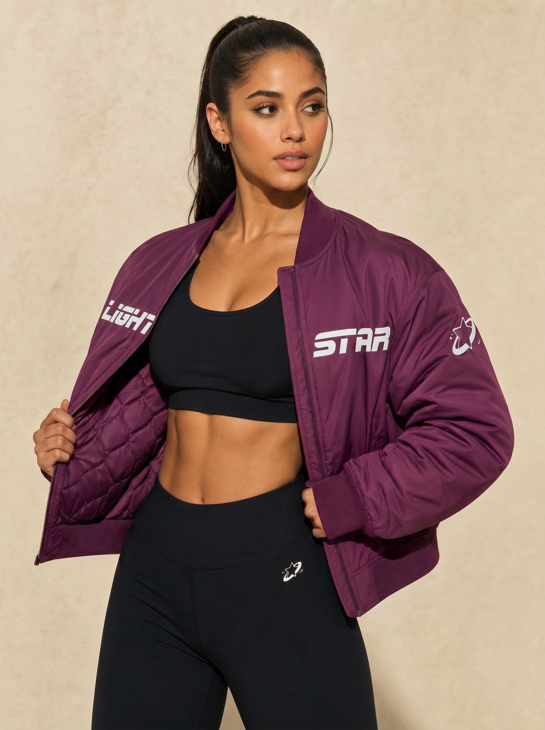 Comet Bomber Jacket - Plum Violet