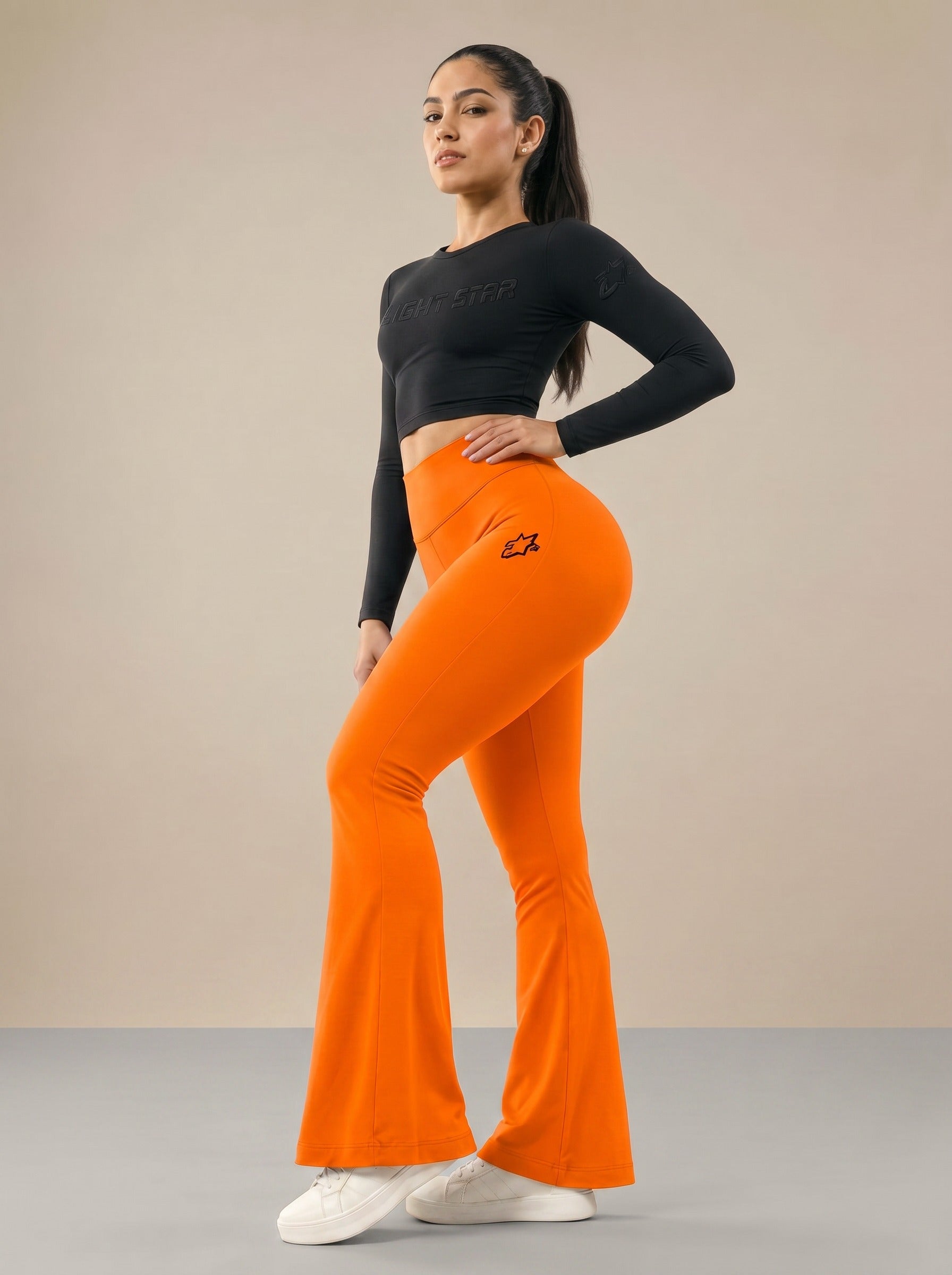 Comet Flare Leggings - Safety Orange