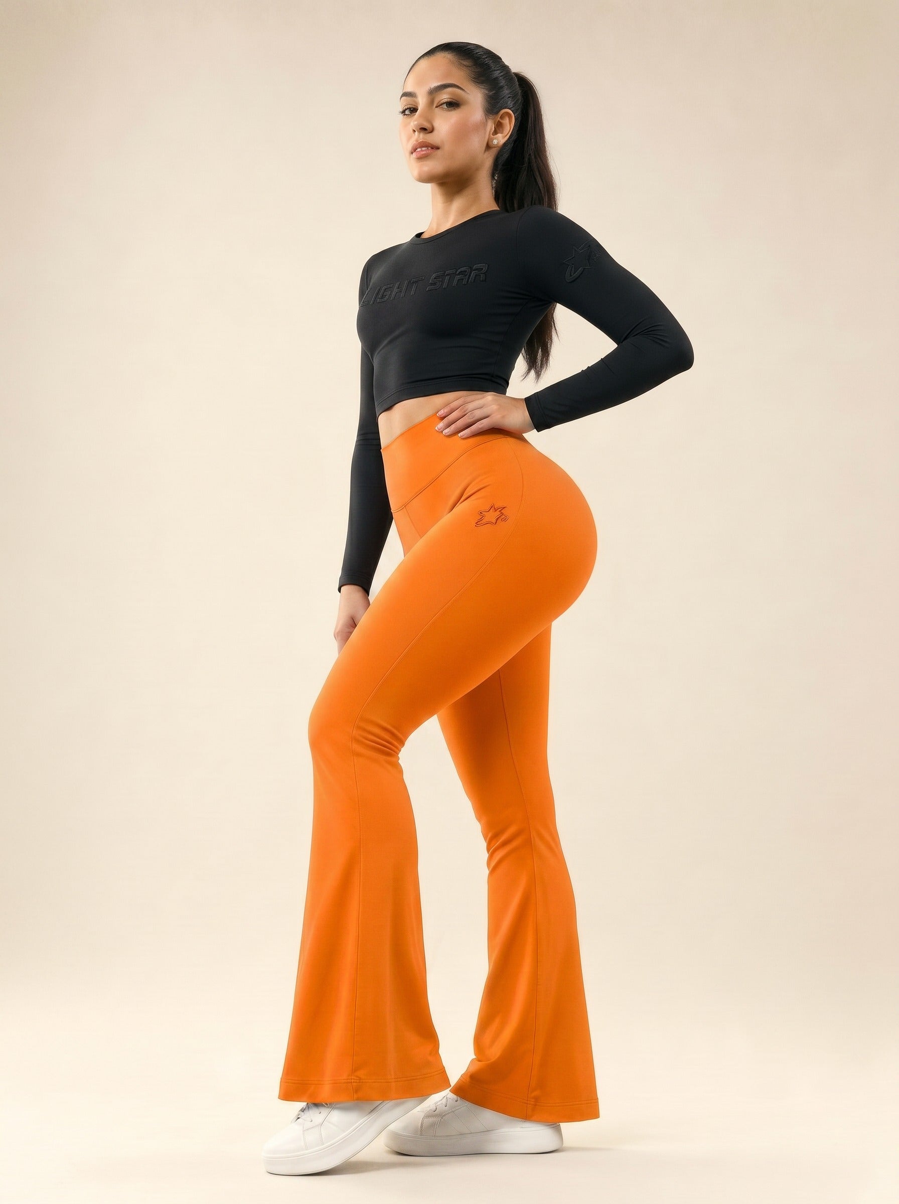 Comet Flare Leggings - Tangerine