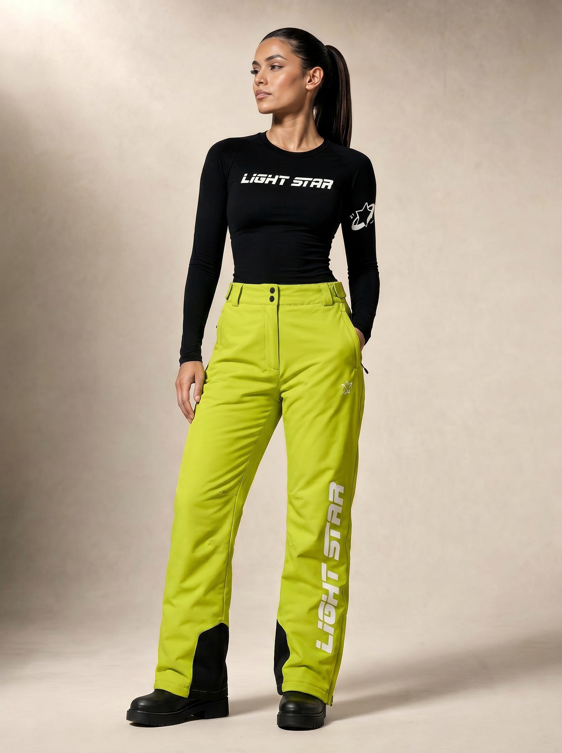 Comet Ski Pants - Acid Green