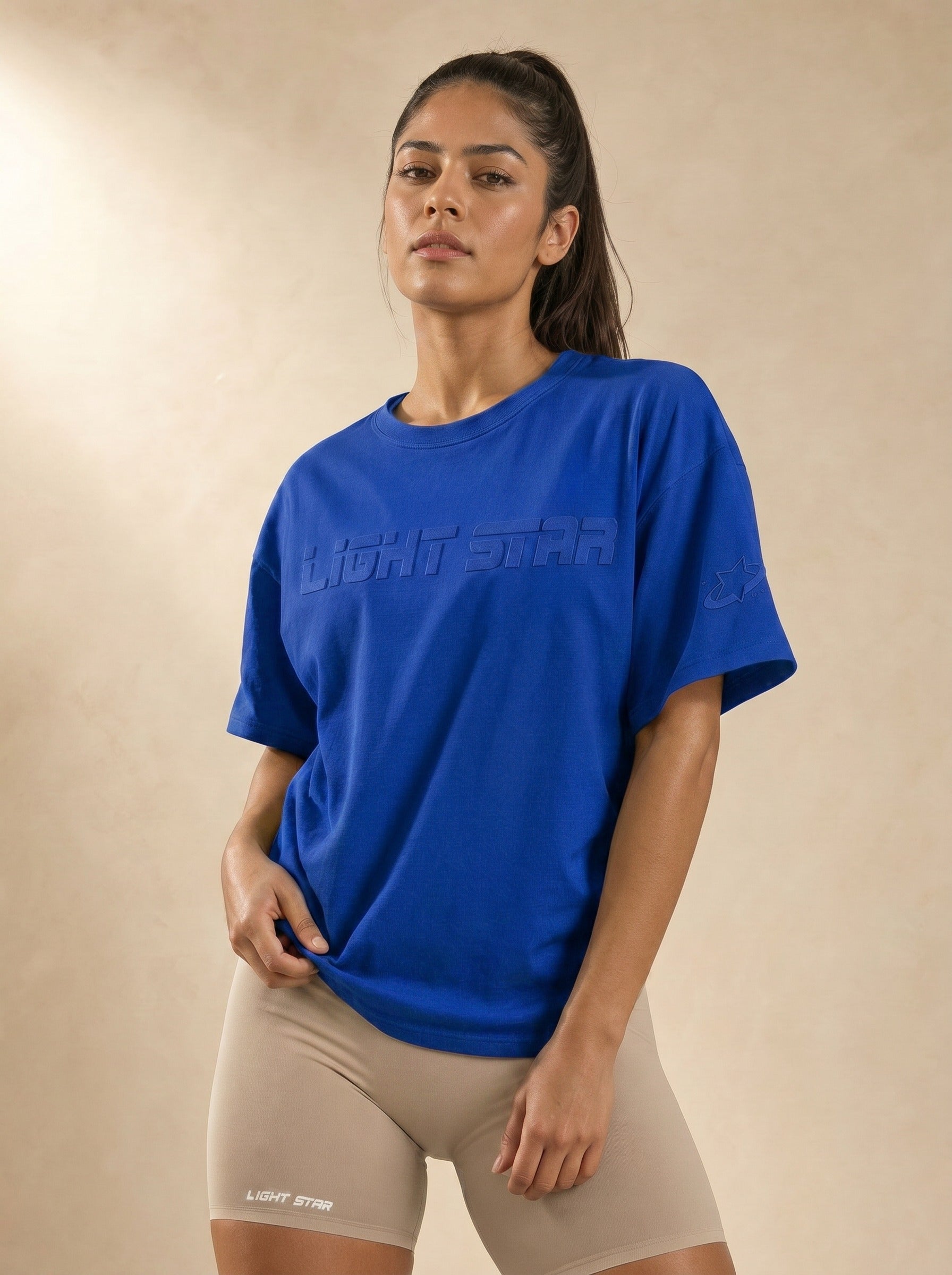Cosmos Oversized Tee - Cobalt Blue