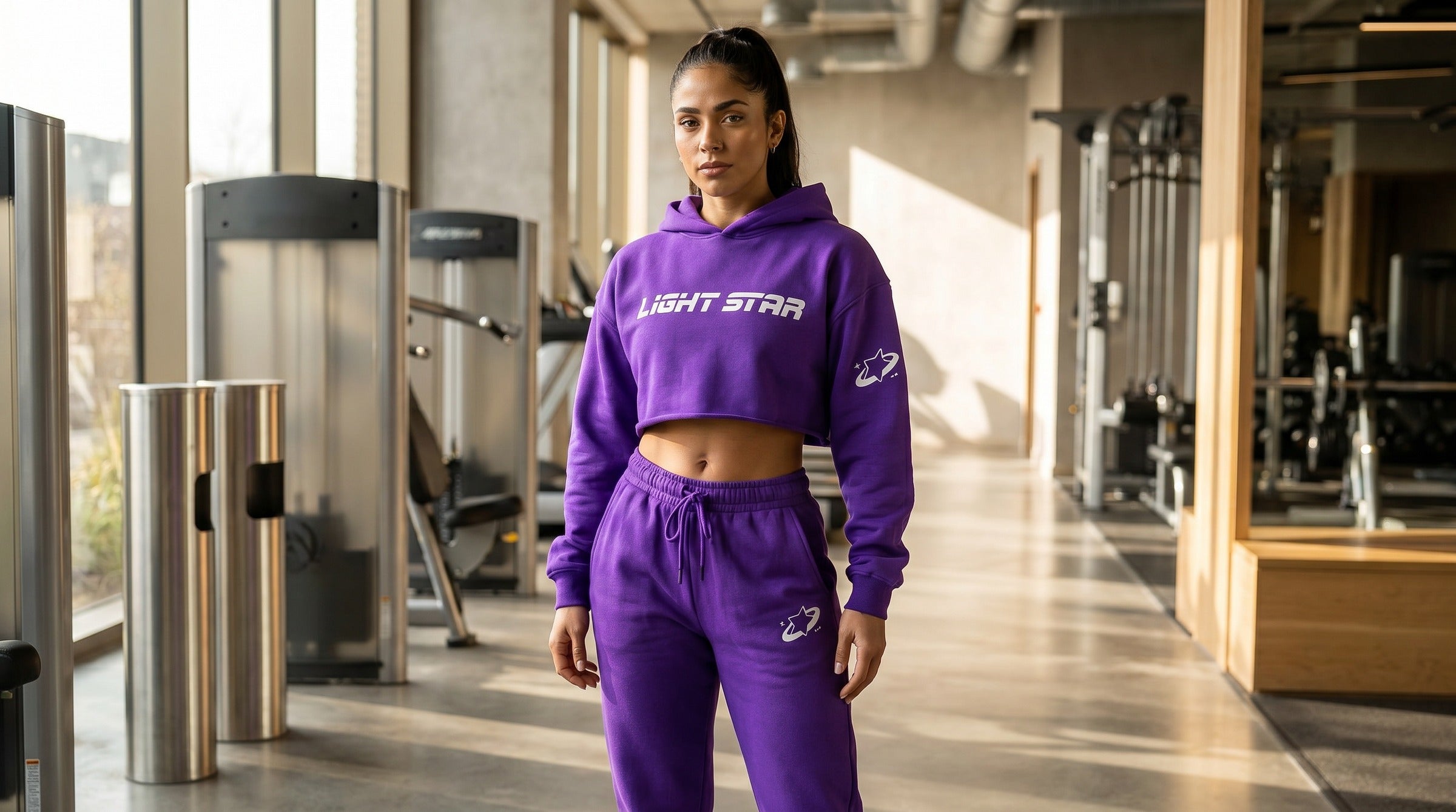 Cosmos Tracksuit Set lifestyle - Electric Purple