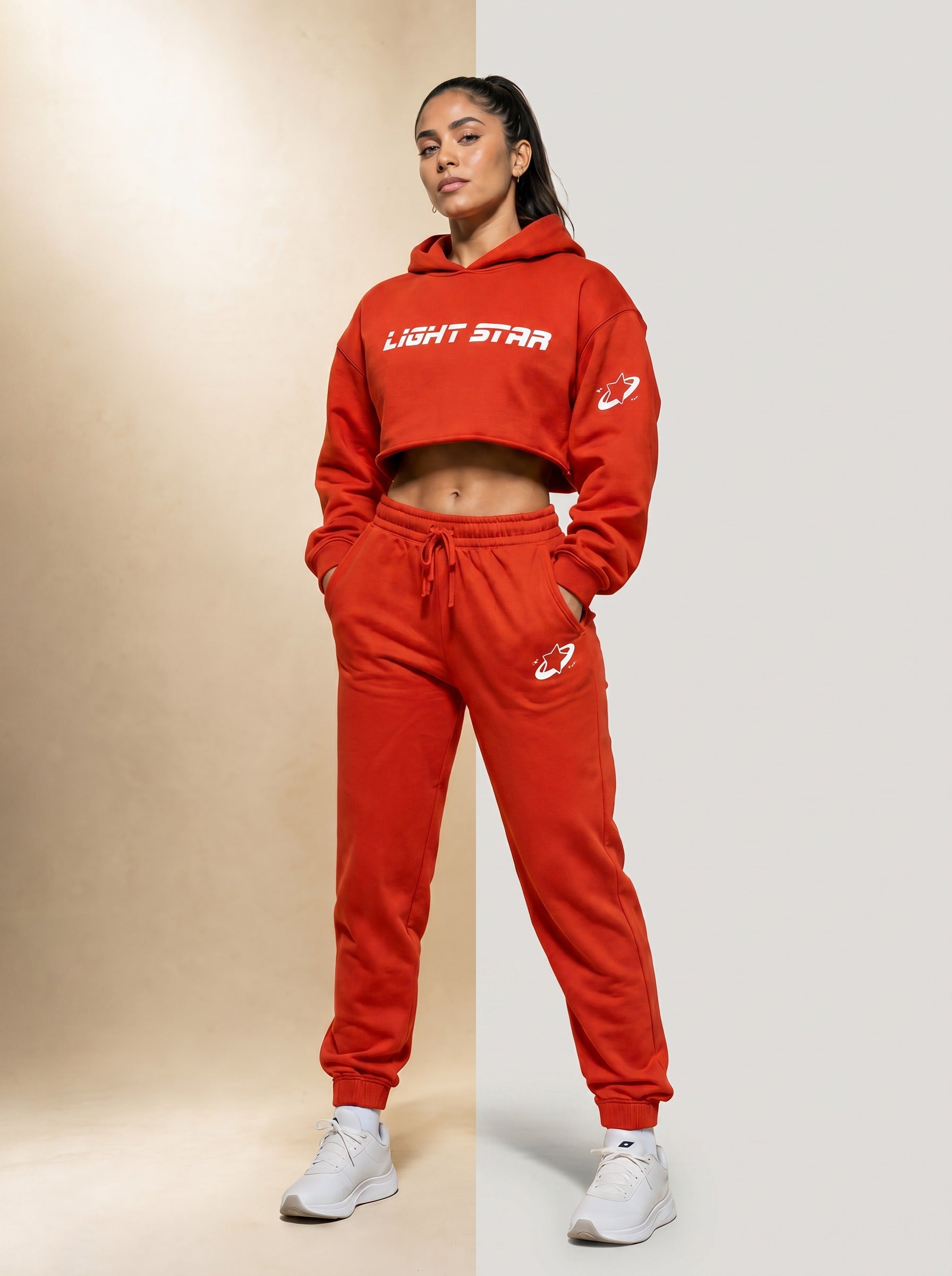 Cosmos Tracksuit Set - Flame Red