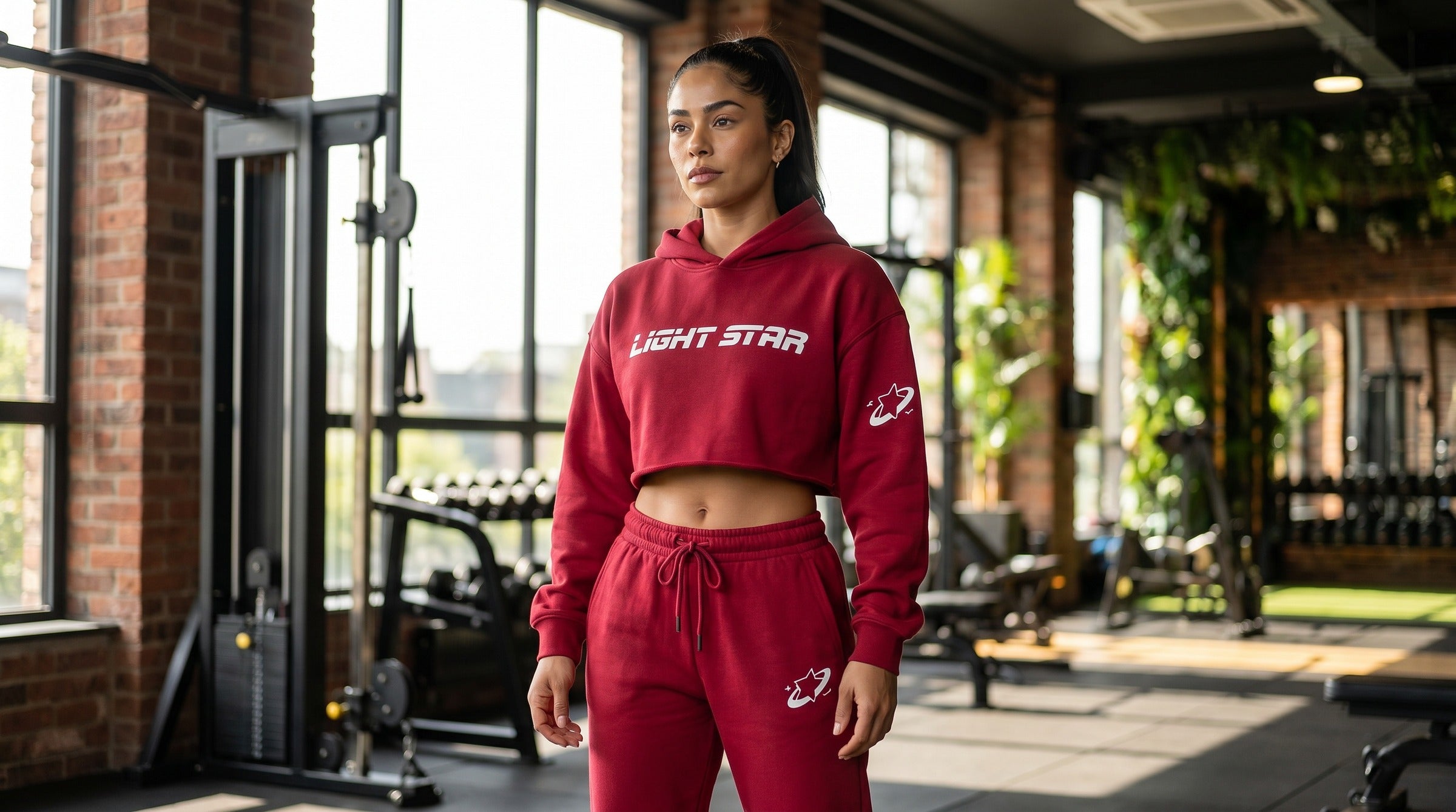 Cosmos Tracksuit Set lifestyle - Ruby