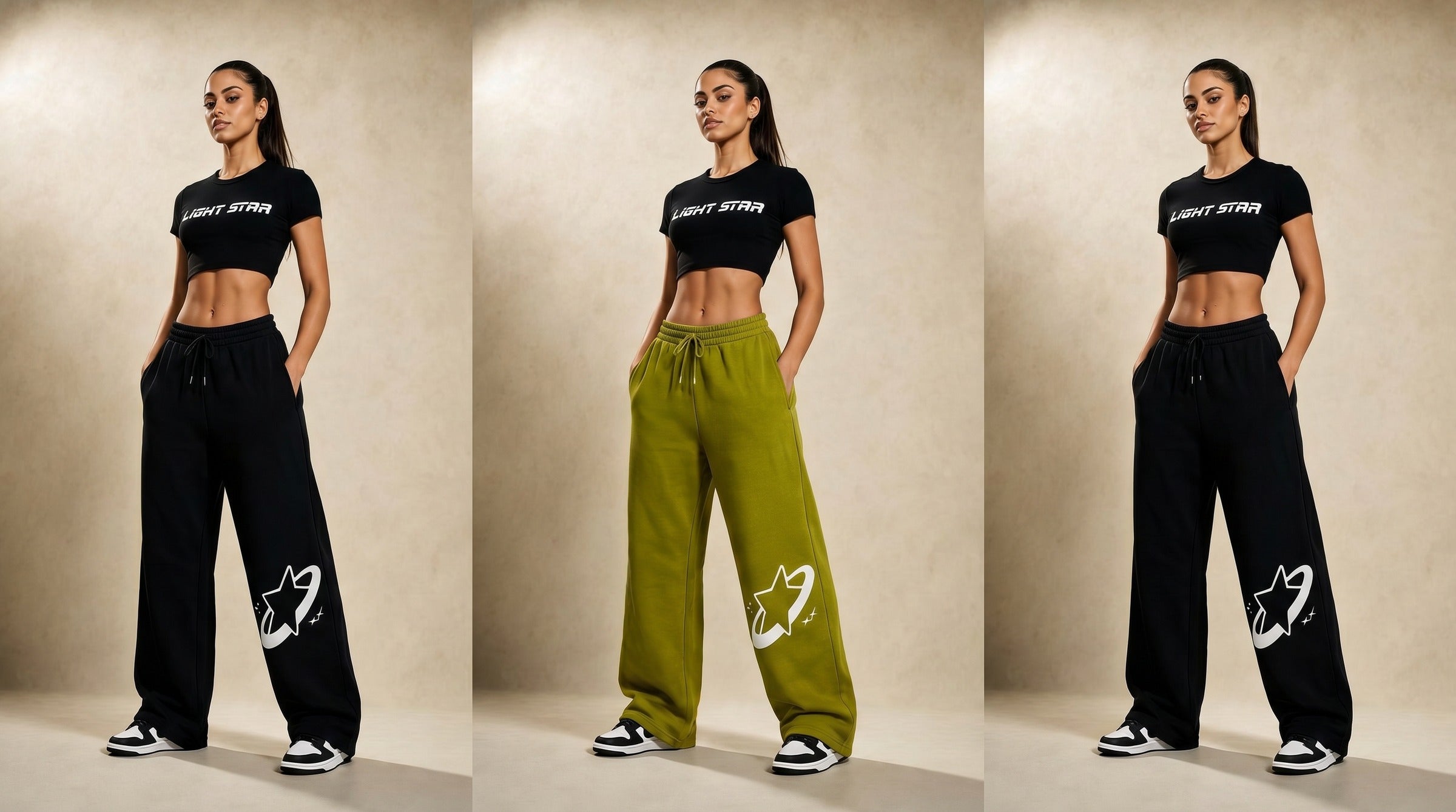 Drift Wide-Leg Sweatpants lifestyle - Bright Olive