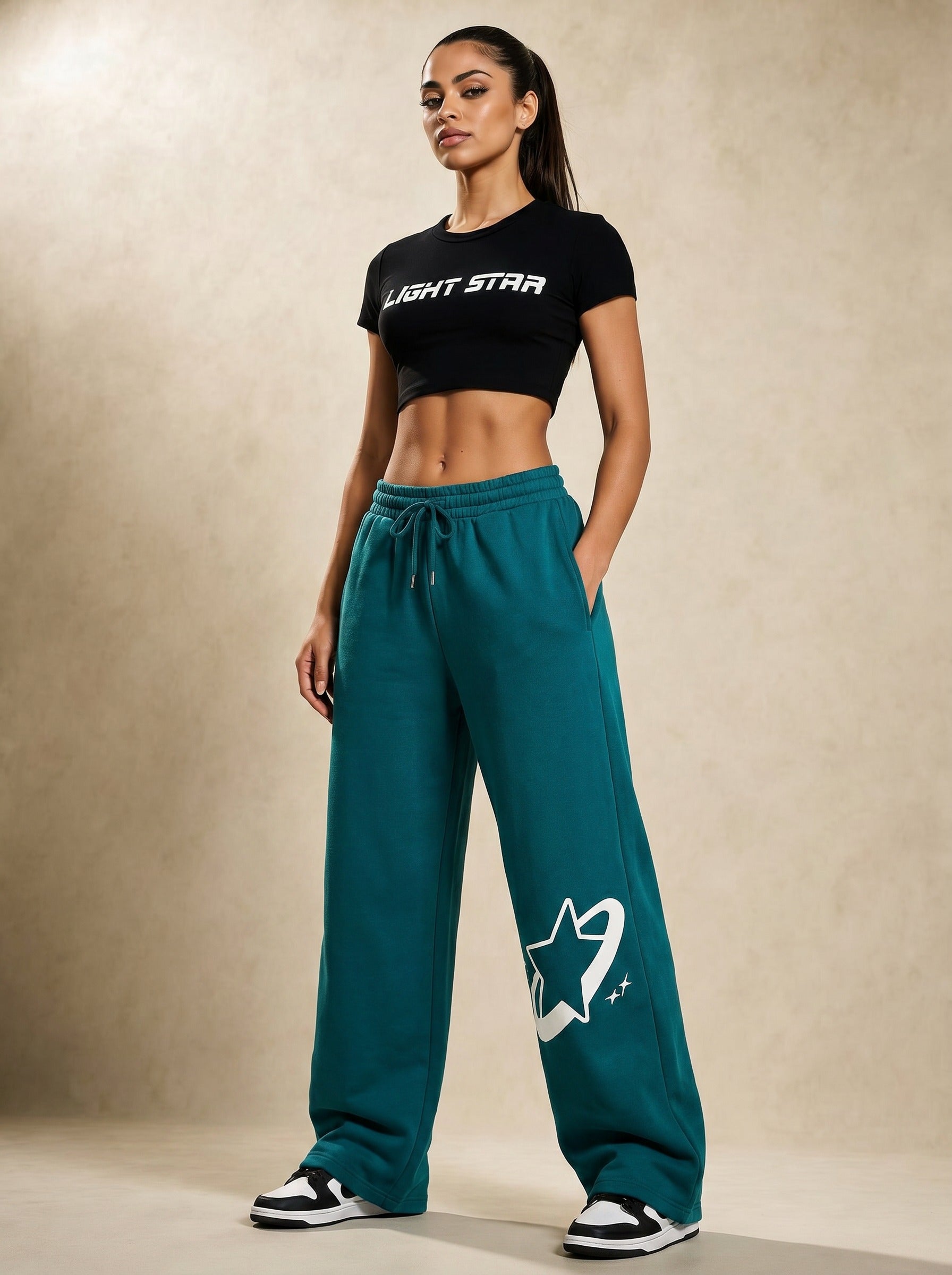 Drift Wide-Leg Sweatpants - Deep Teal