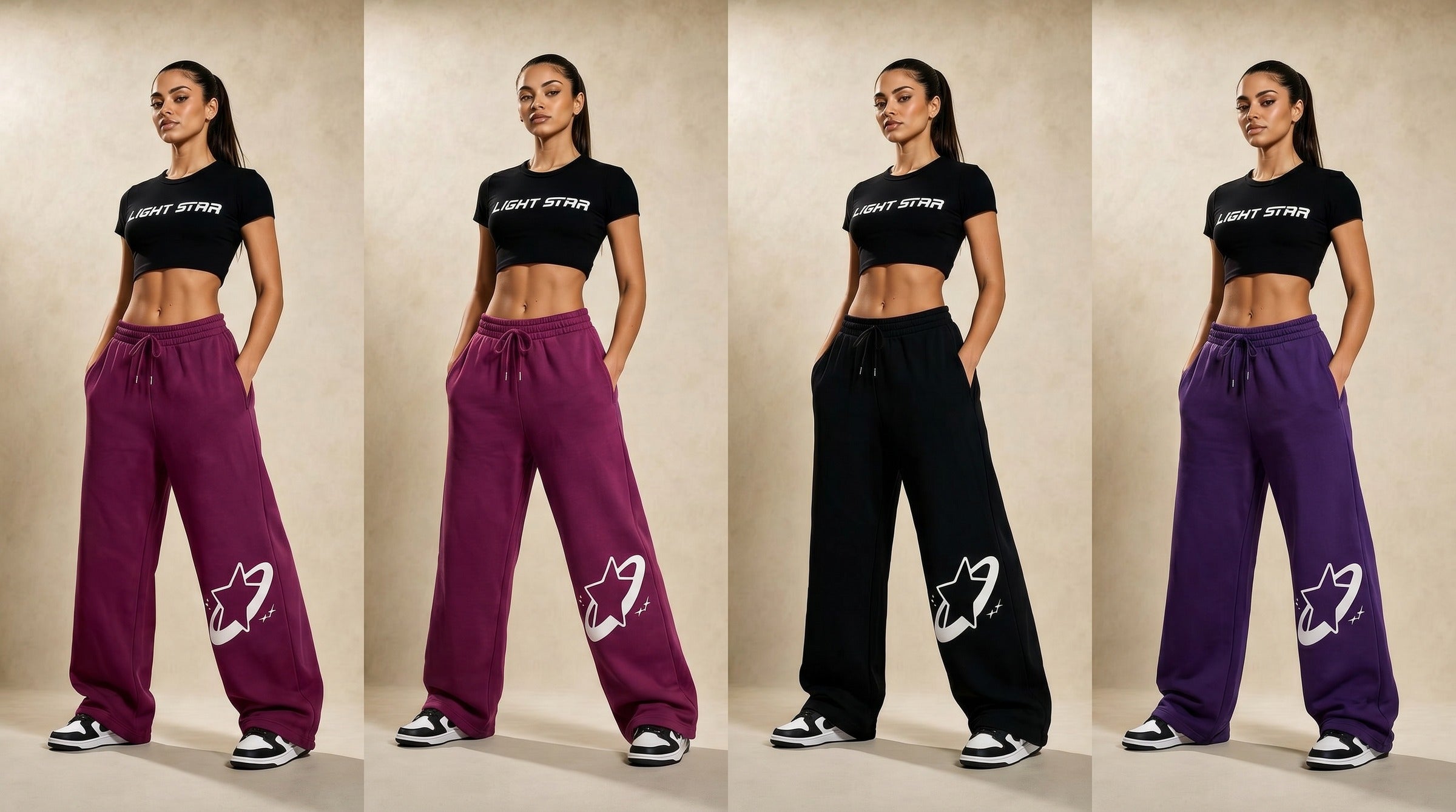 Drift Wide-Leg Sweatpants lifestyle - Plum Violet
