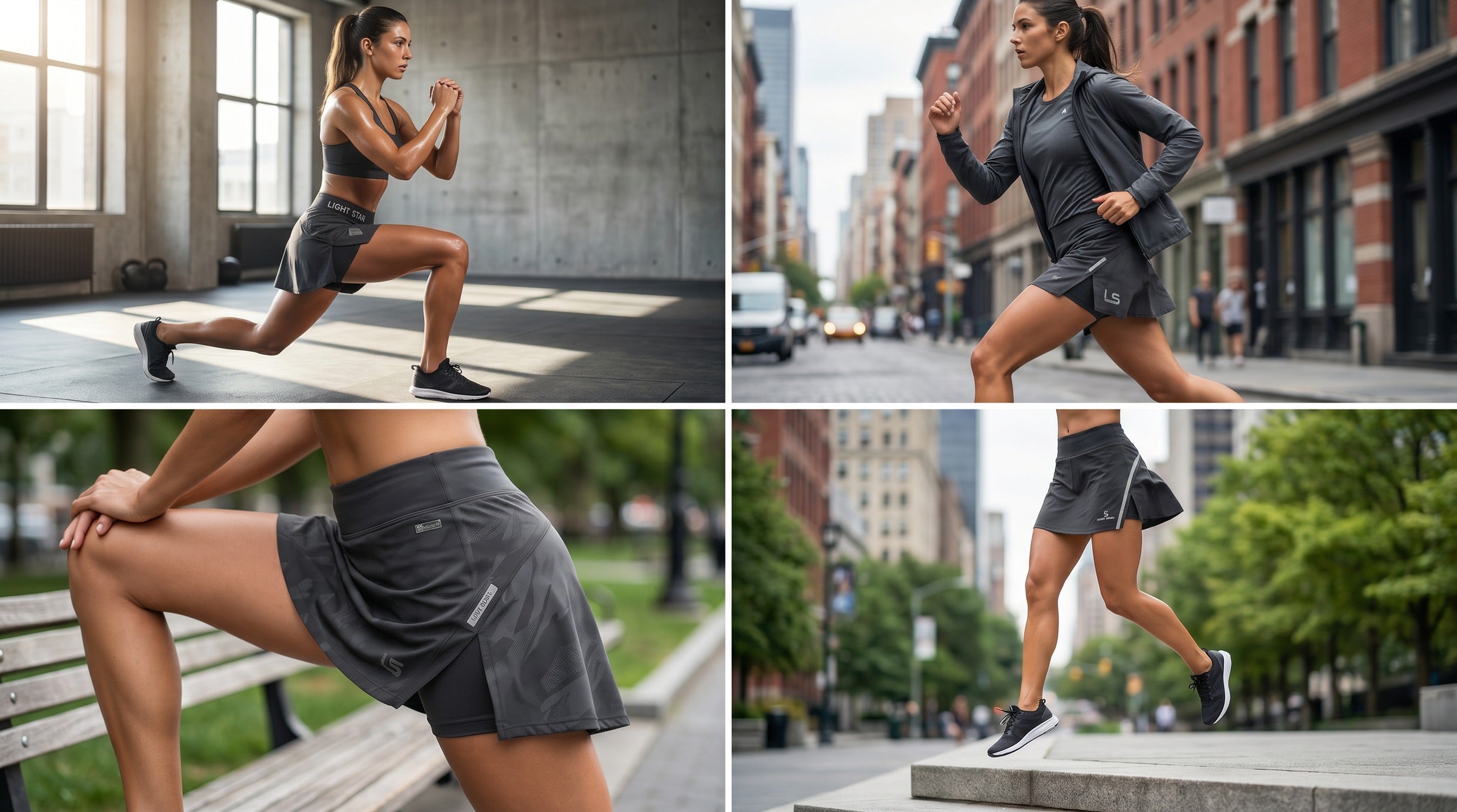 Glide Skort lifestyle - Charcoal Gray