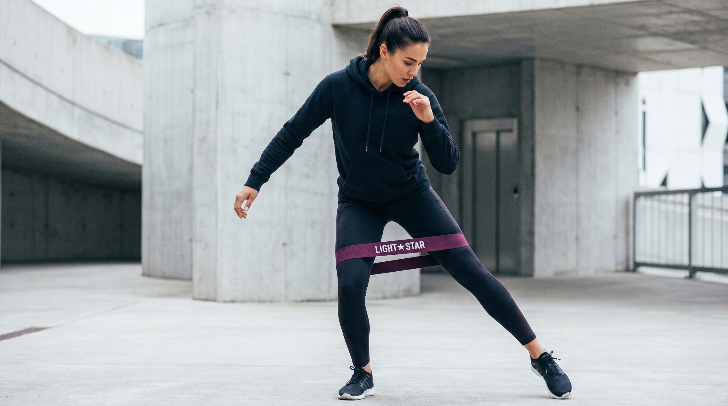 Halo Booty Bands lifestyle - Deep Plum