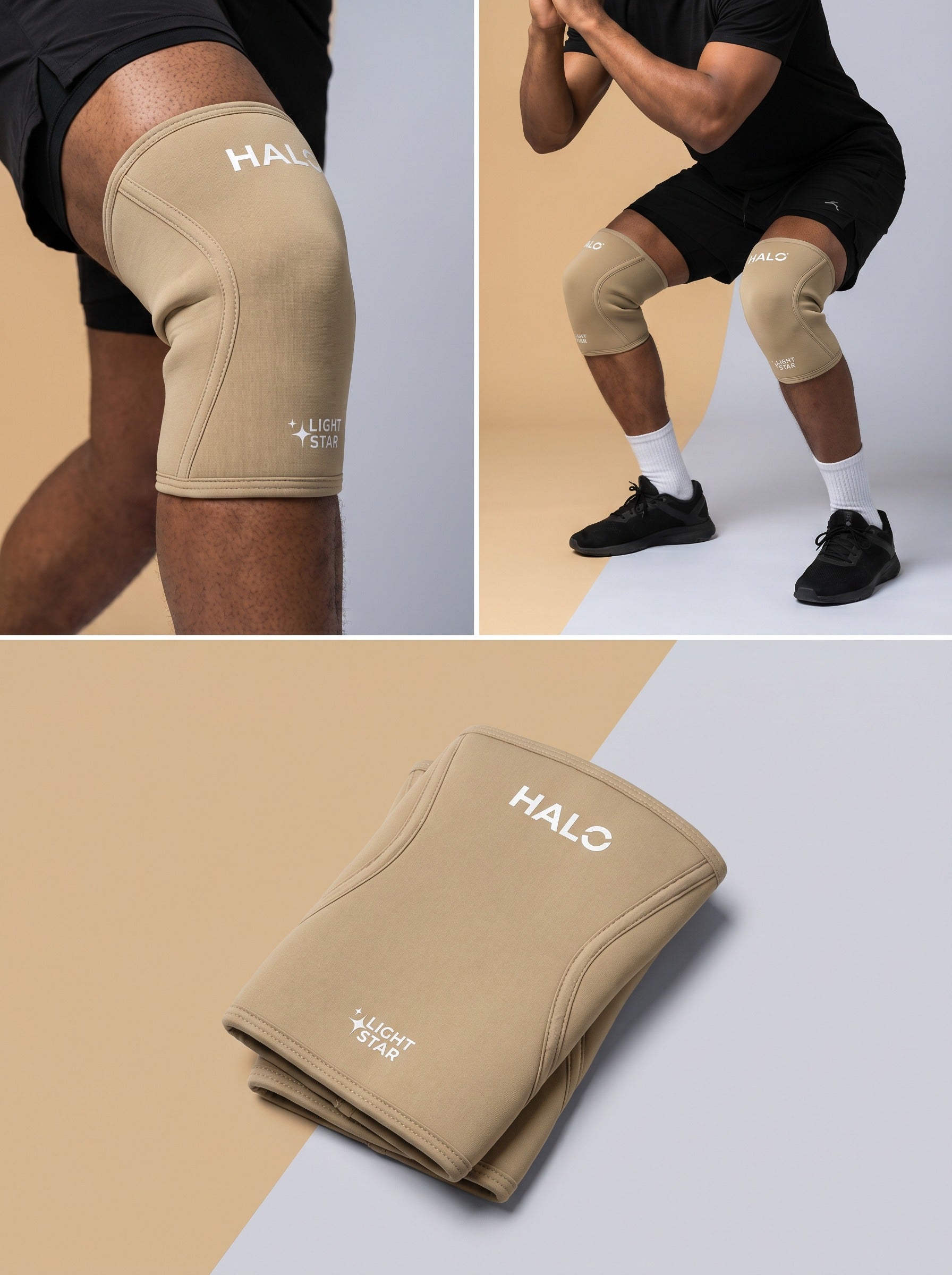 Halo Knee Sleeves - Sand Beige