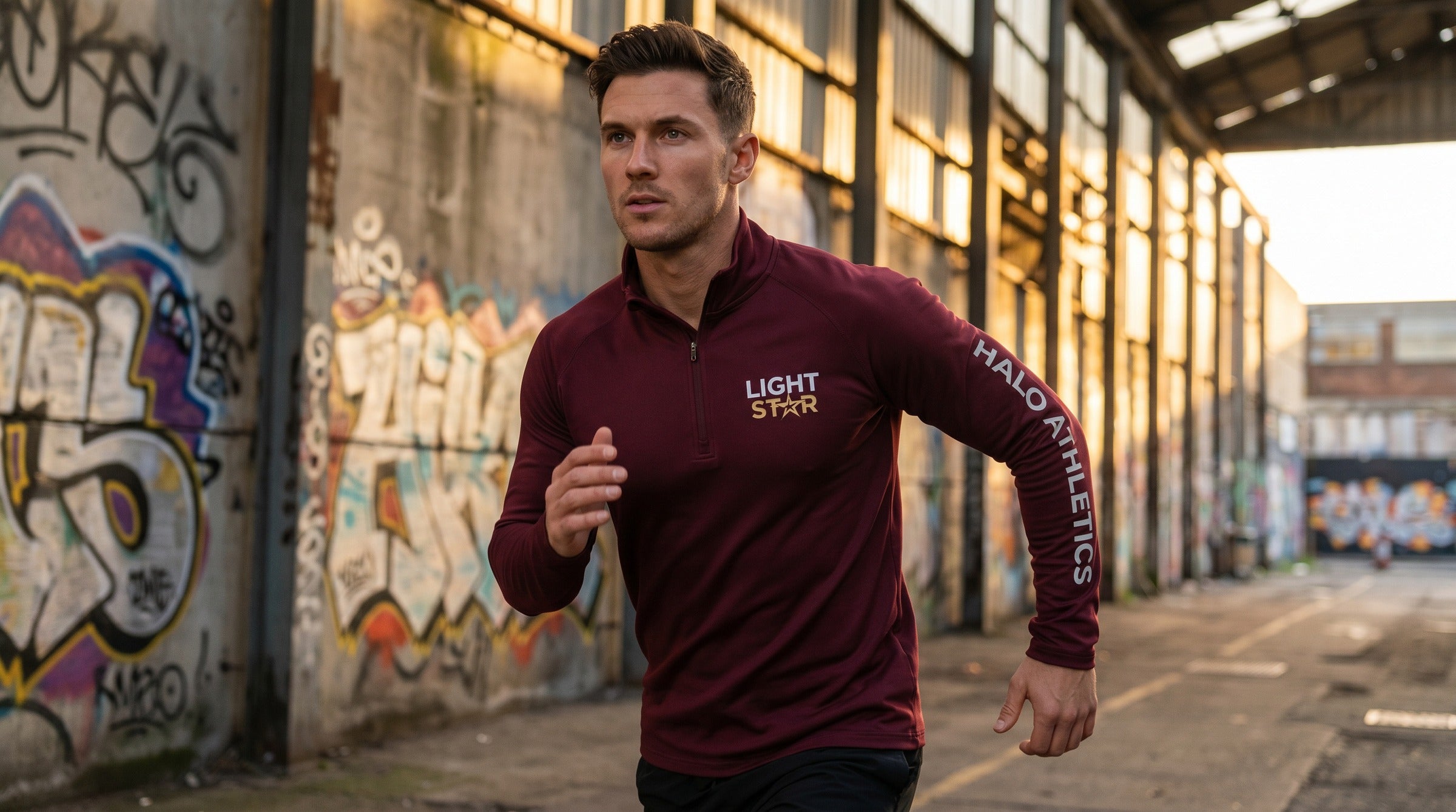 Halo Quarter-Zip lifestyle - Burgundy Wine