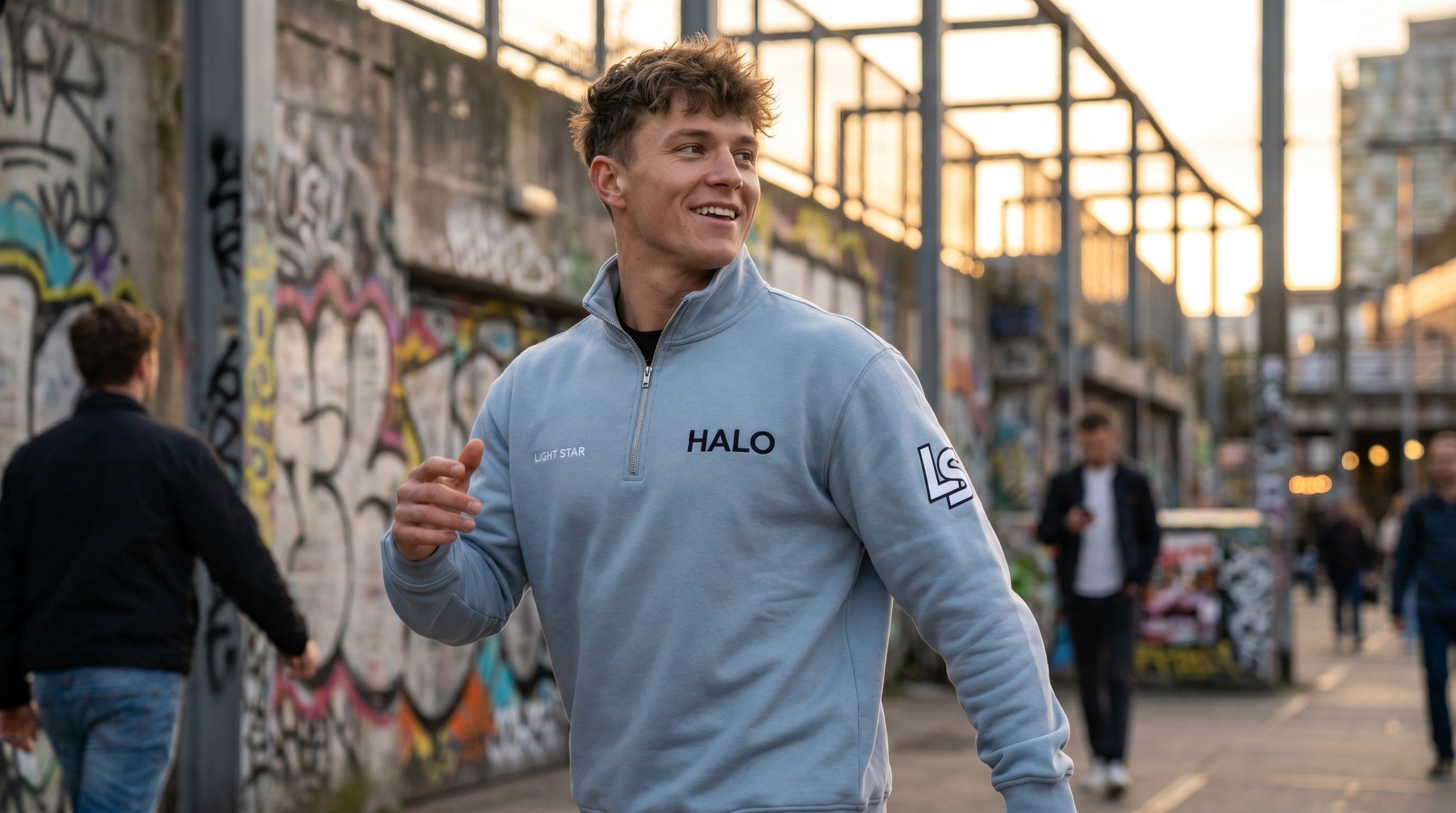 Halo Quarter-Zip lifestyle - Powder Blue