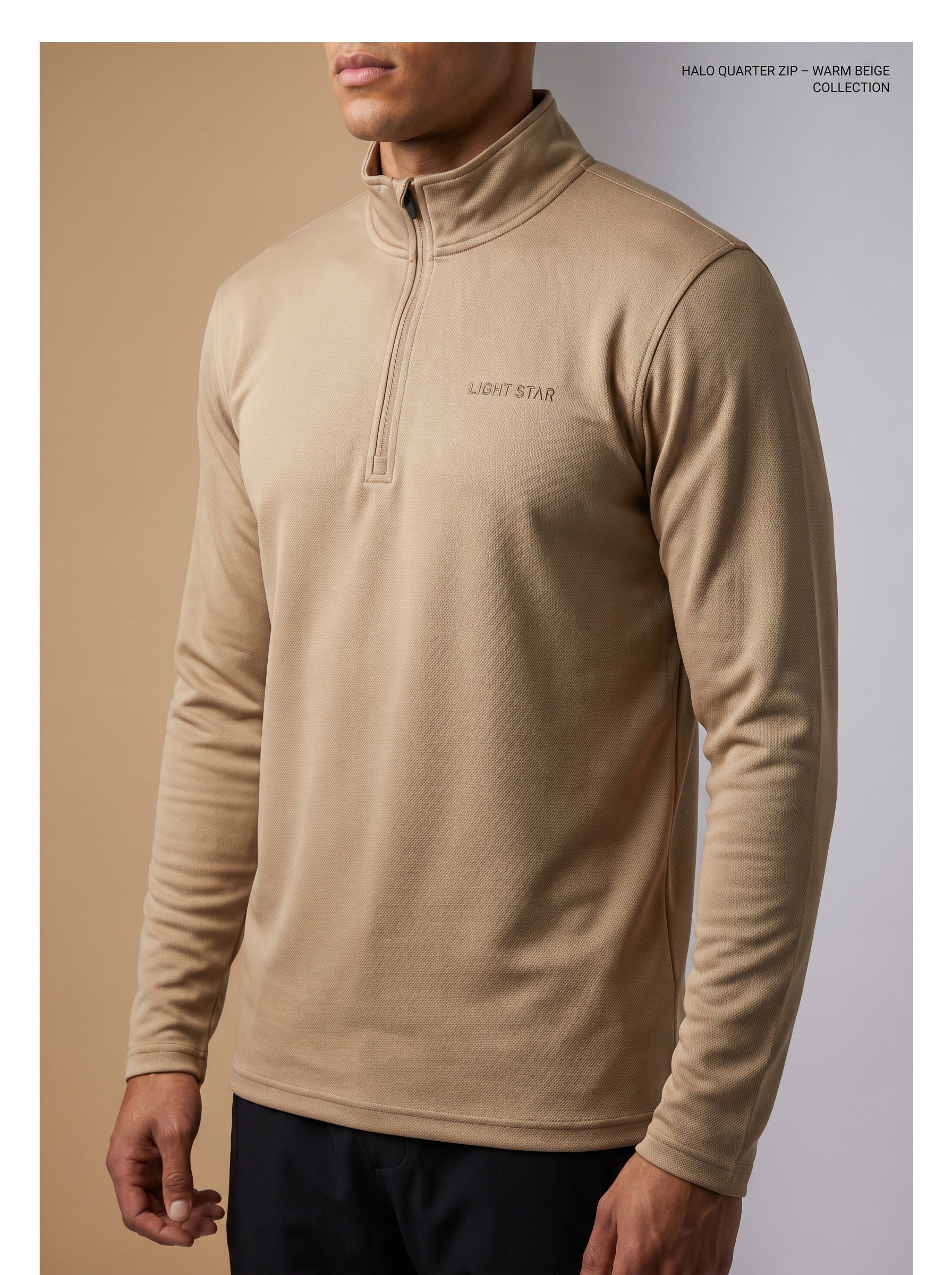 Halo Quarter-Zip - Warm Beige