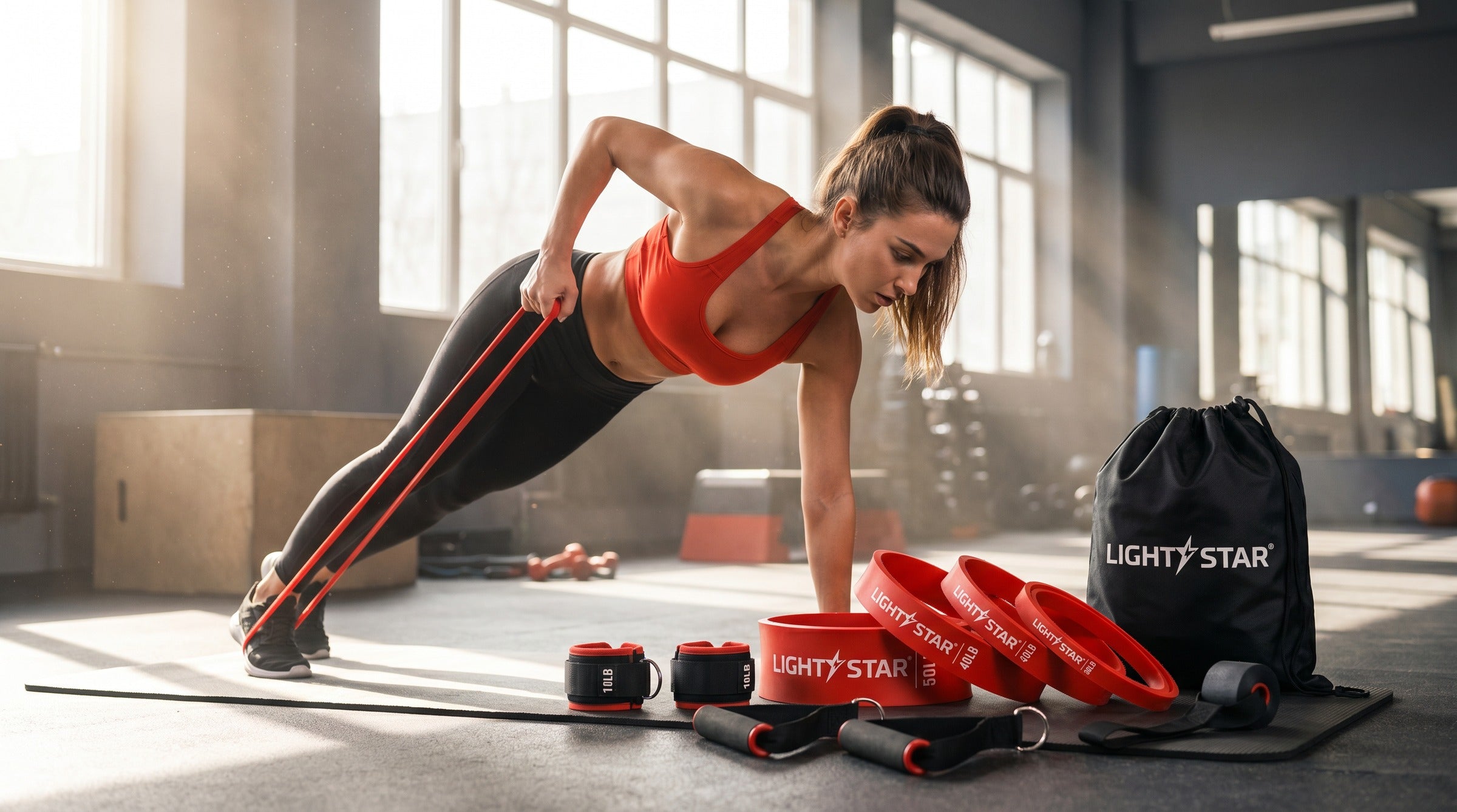 Halo Resistance Bands Set lifestyle - Flame Red
