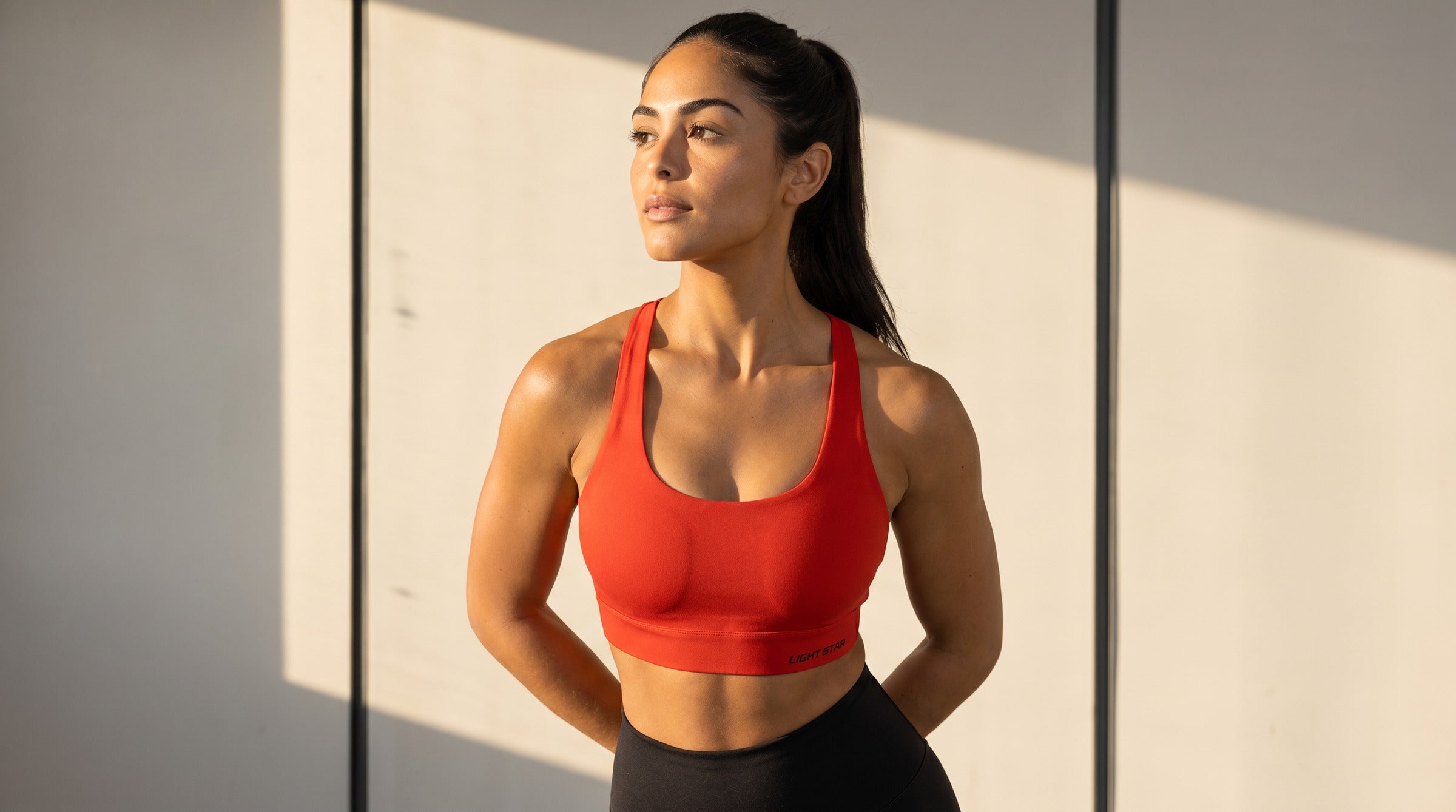 Halo Scoop Sports Bra lifestyle - Flame Red