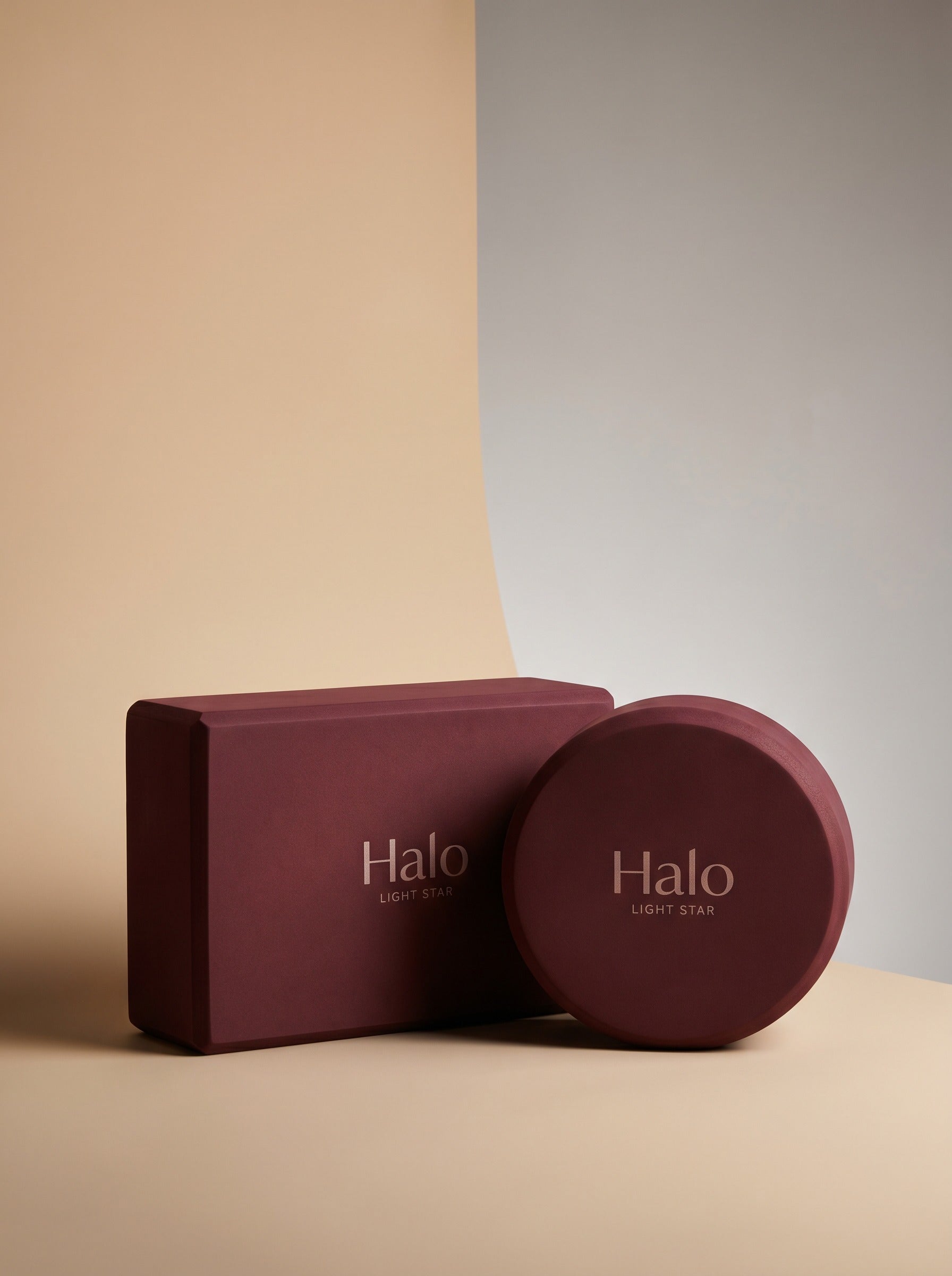 Halo Yoga Block Set - Burgundy Wine