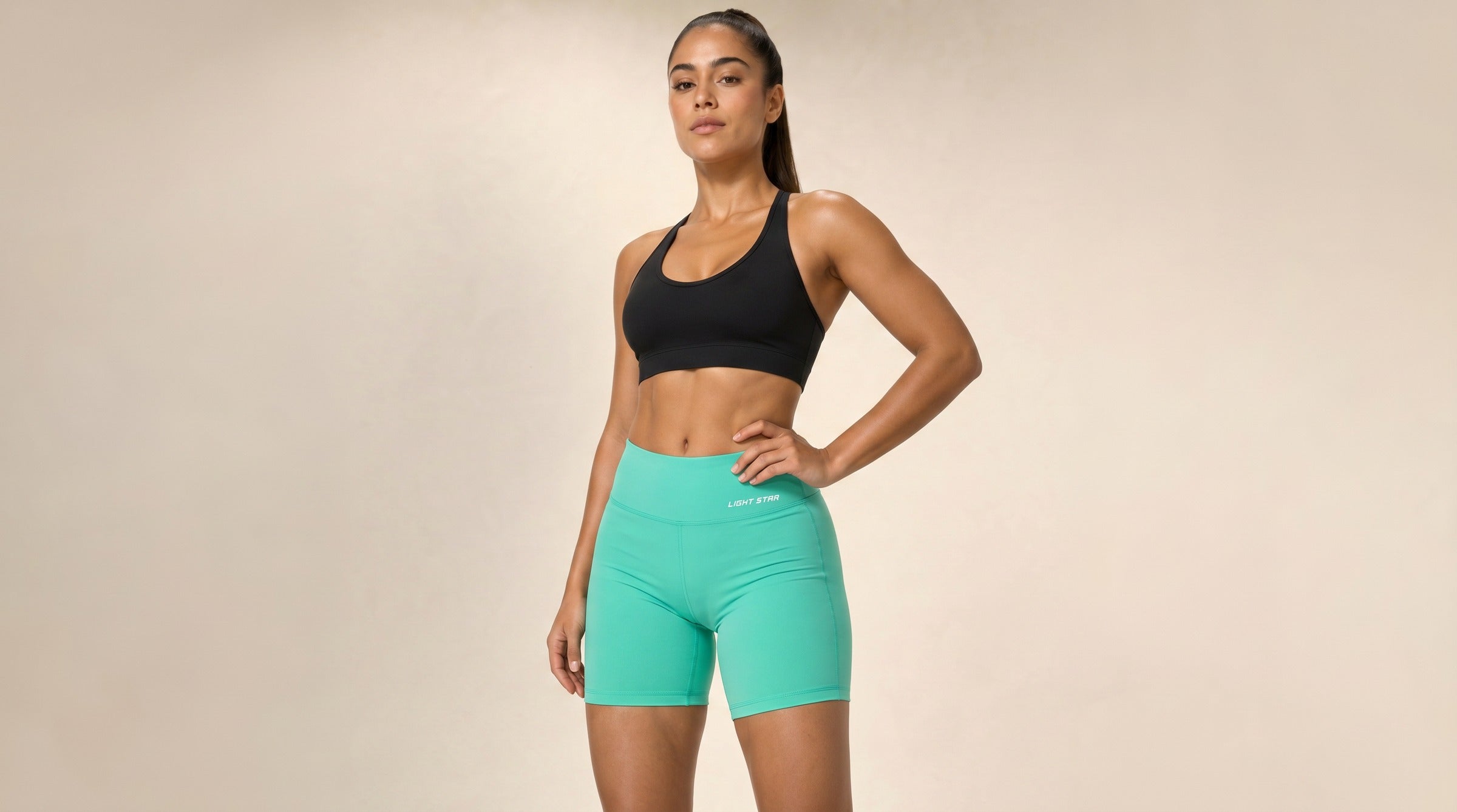 Lunar Biker Short 7" lifestyle - Aqua Mint