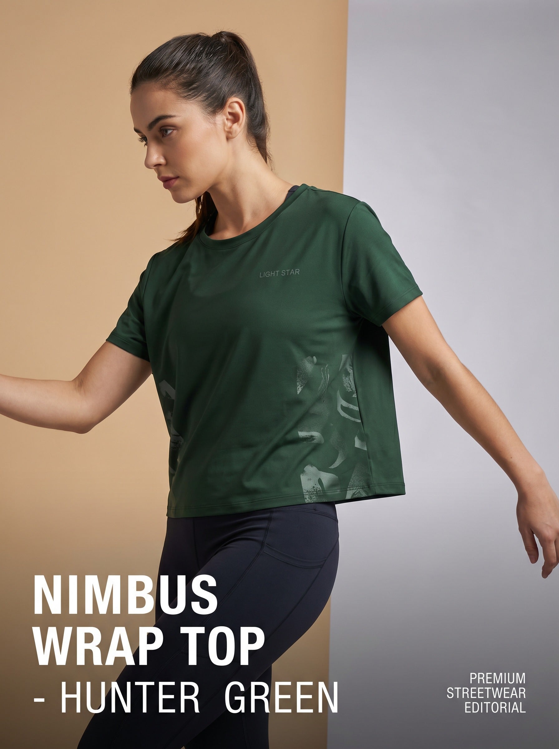 Nimbus Wrap Top - Hunter Green