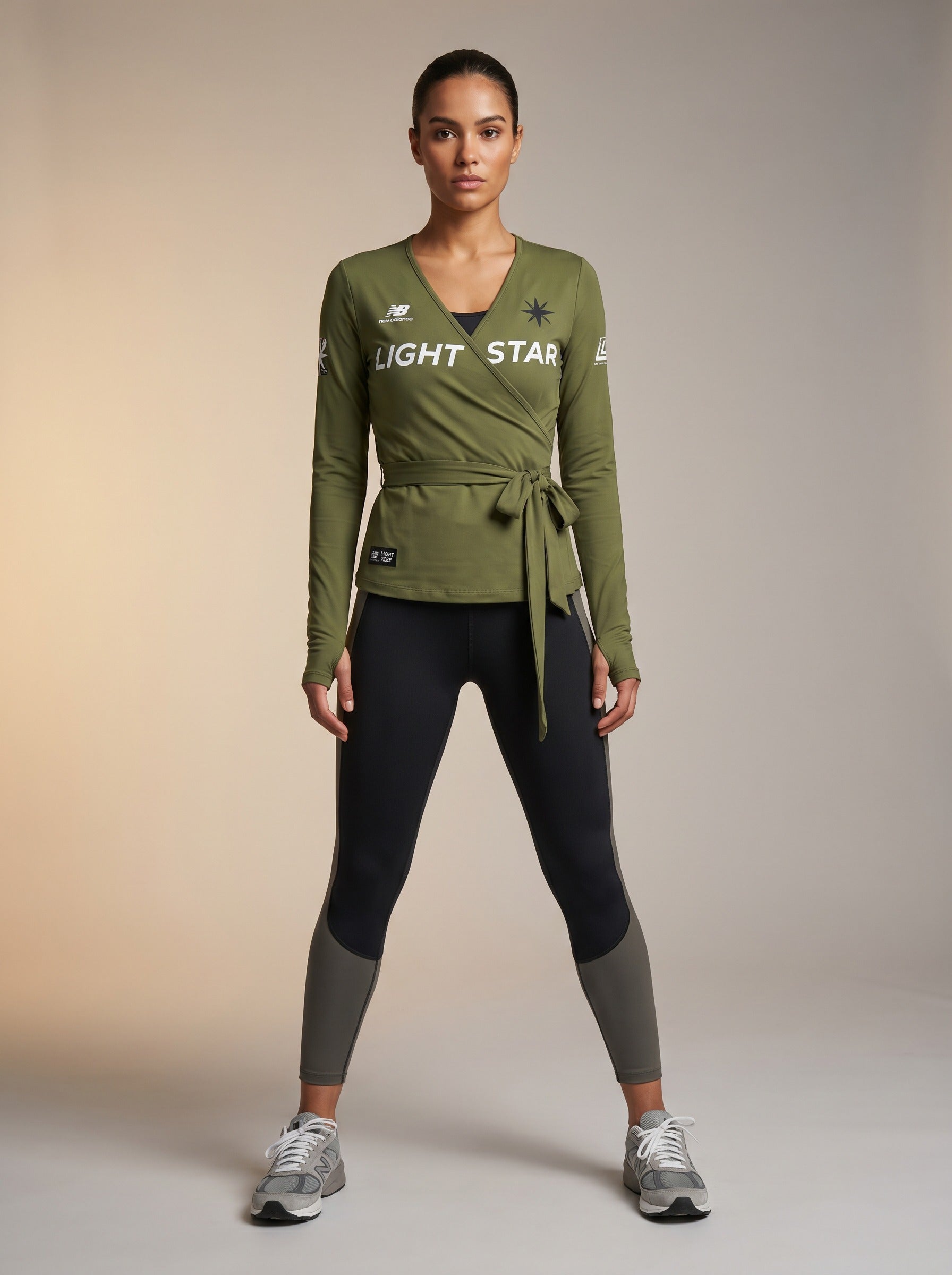 Nimbus Wrap Top - Olive Green