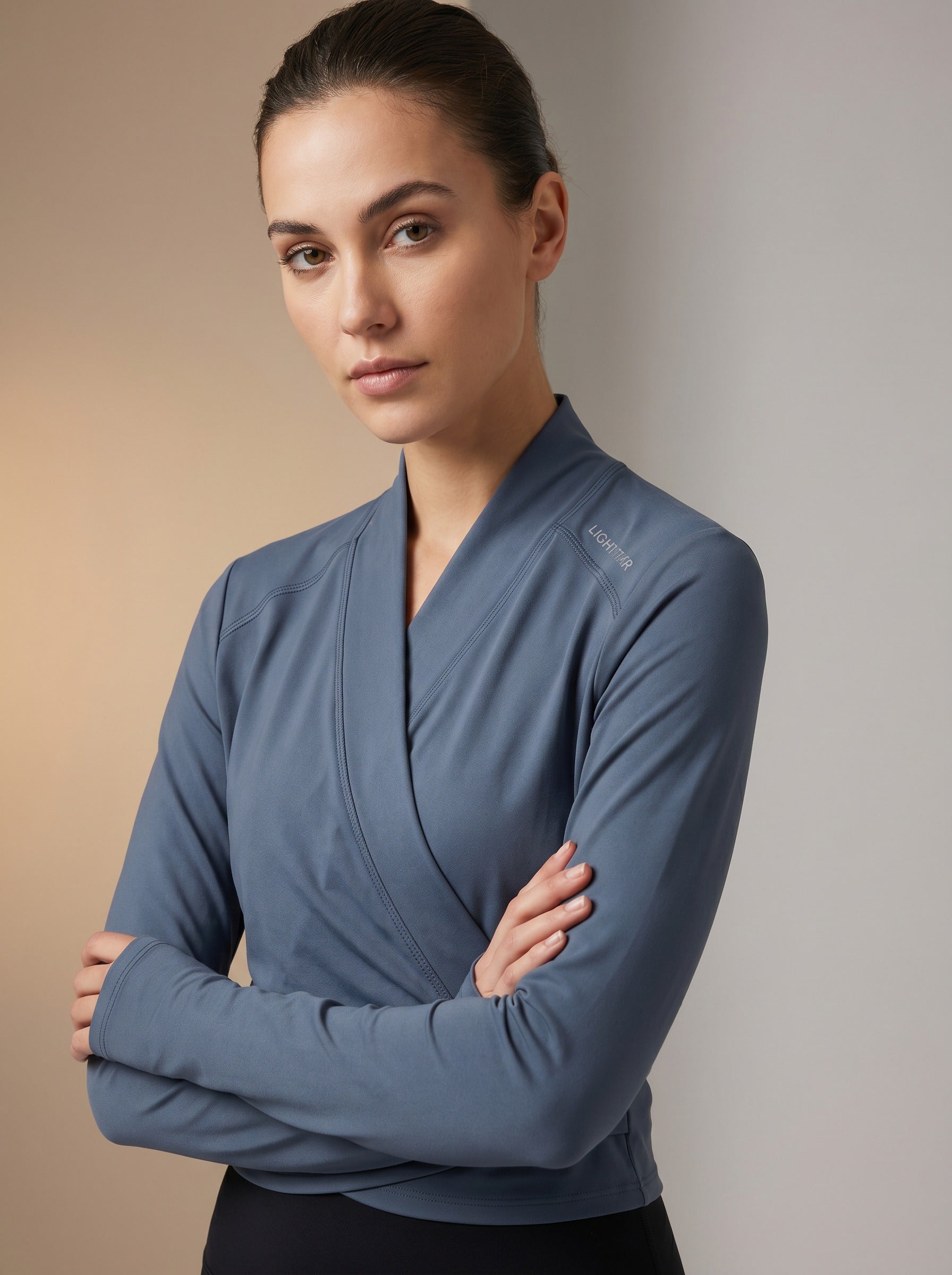 Nimbus Wrap Top - Slate Blue